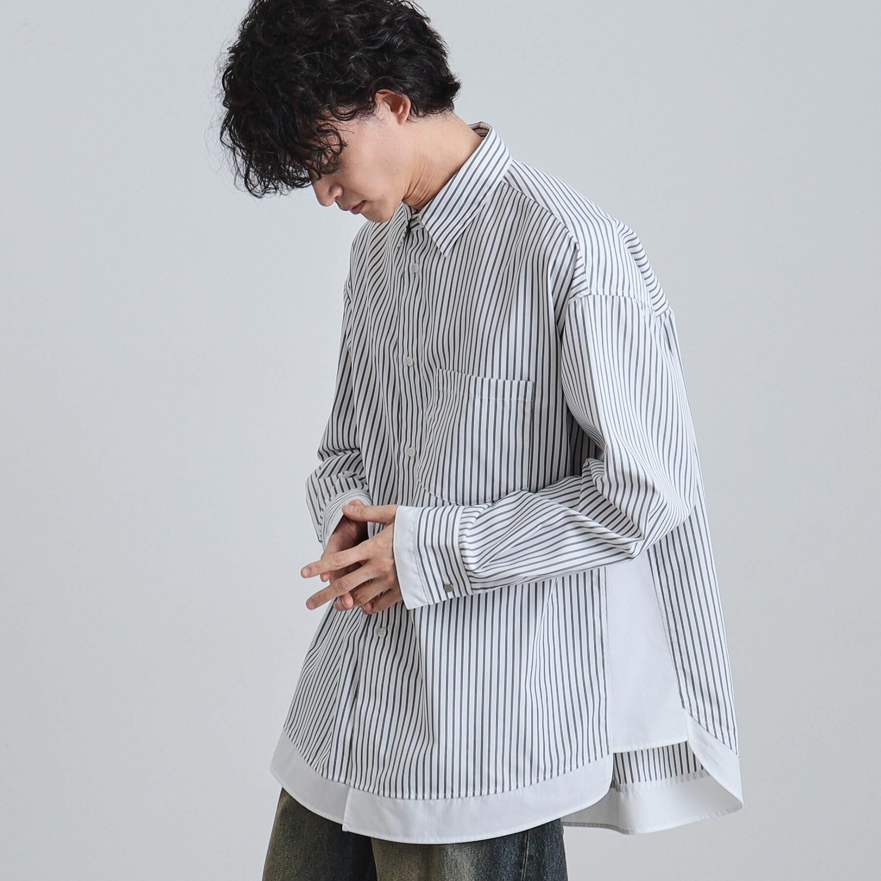 tk.TAKEO KIKUCHI「レイヤードストライプシャツ」|シャツ・ブラウス|