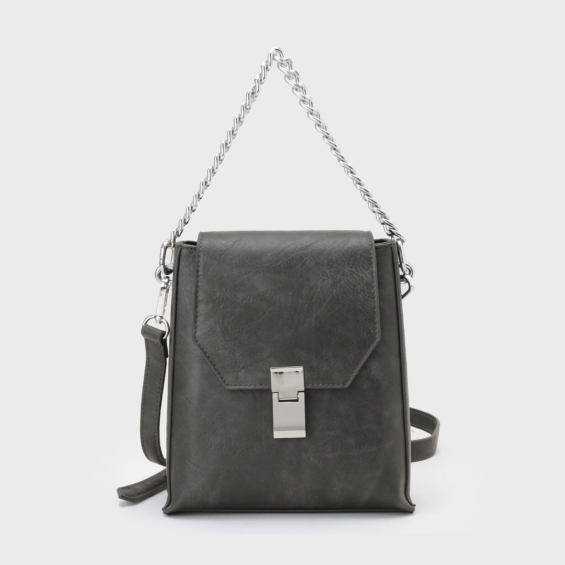 tk.TAKEO KIKUCHI「2WAYチェーンフラップショルダーバッグ」|ショルダー・メッセンジャー|グレー(212)