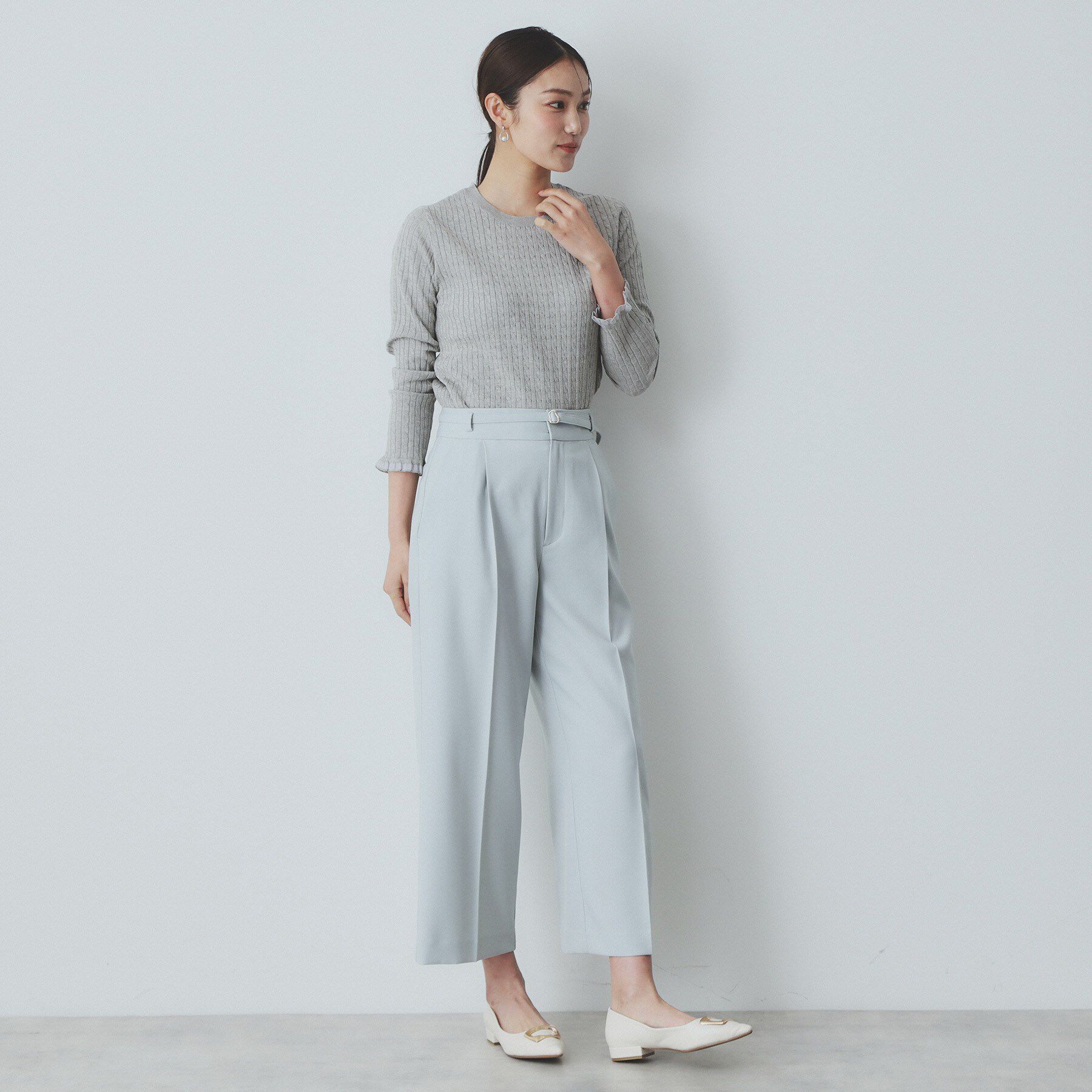 index「ソフトツイルタックワイドパンツ【洗濯機洗い可】」|その他|