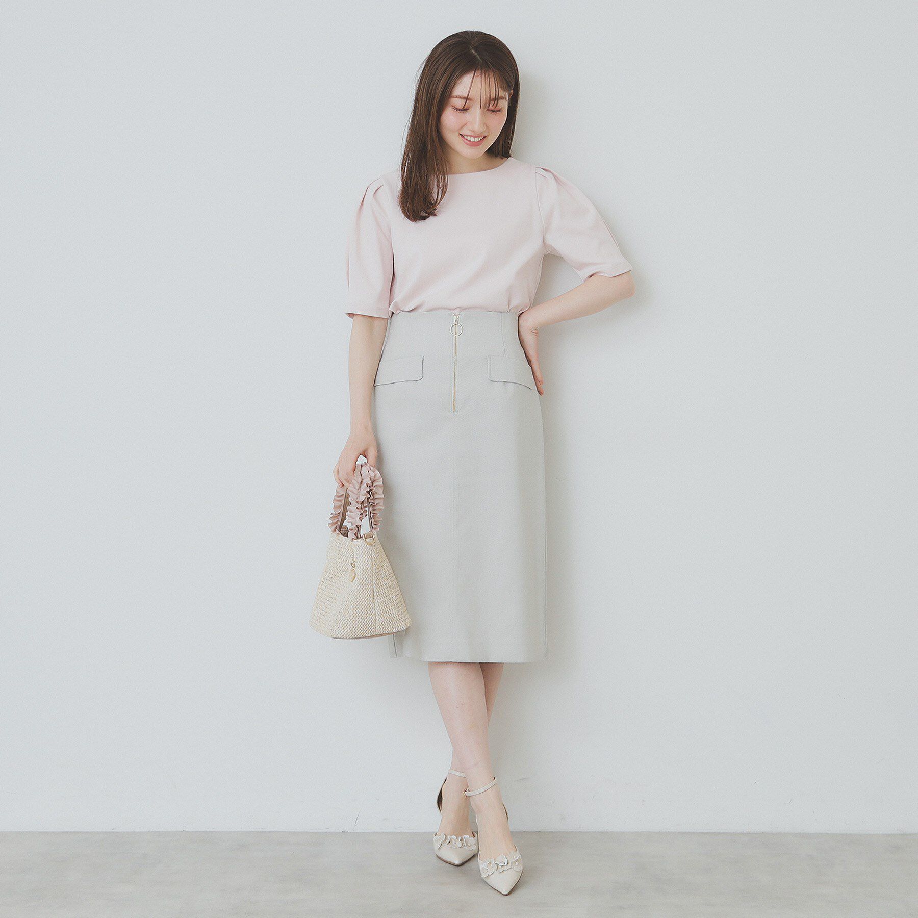 index「《10色展開/XS-LLサイズ》コットンスムースタックスリーブトップス【UV/接触冷感/洗濯機洗い可」|Tシャツ・カットソー|