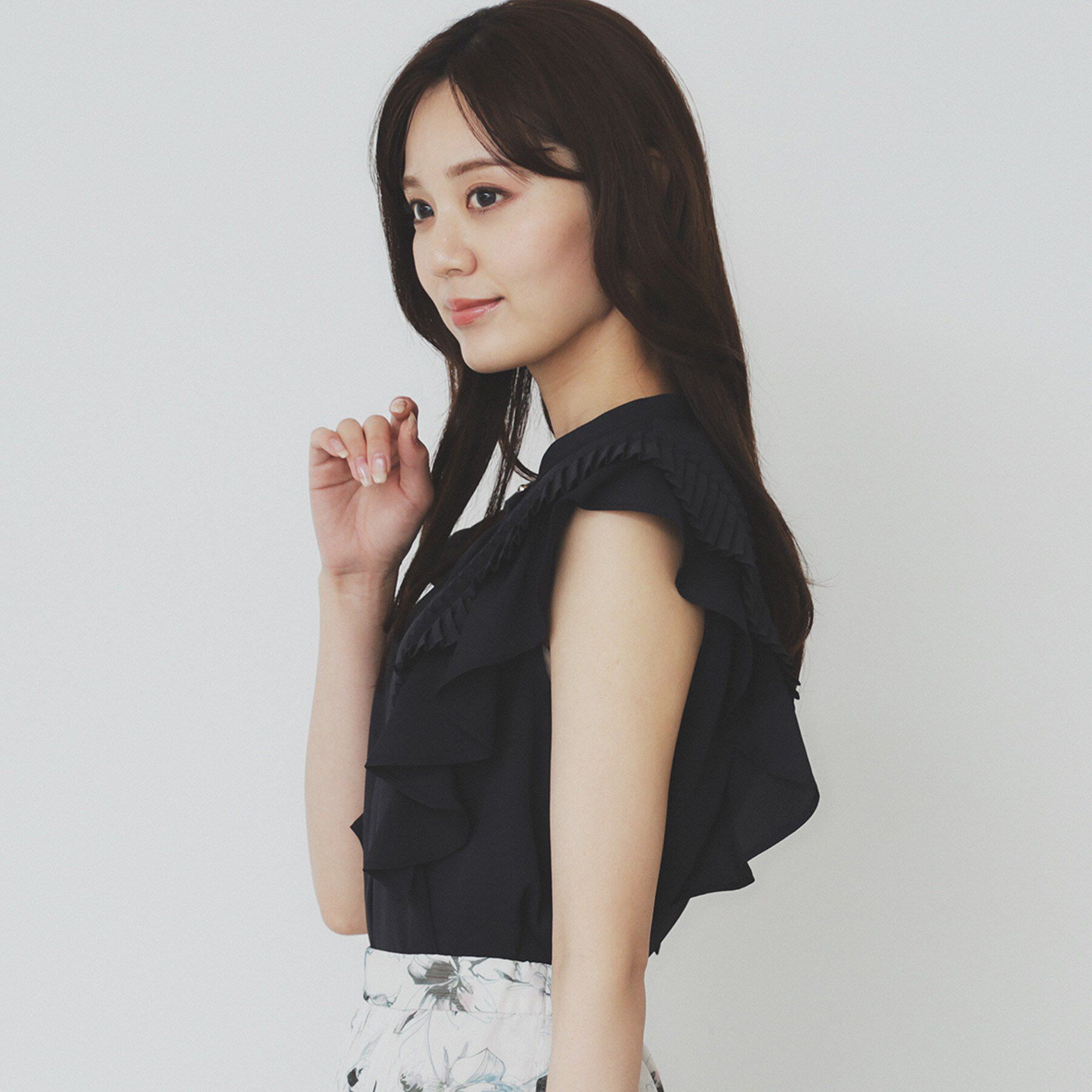 index「プリーツフリルバンドカラーブラウス【洗濯機洗い可/イージーアイロン】」|シャツ・ブラウス|