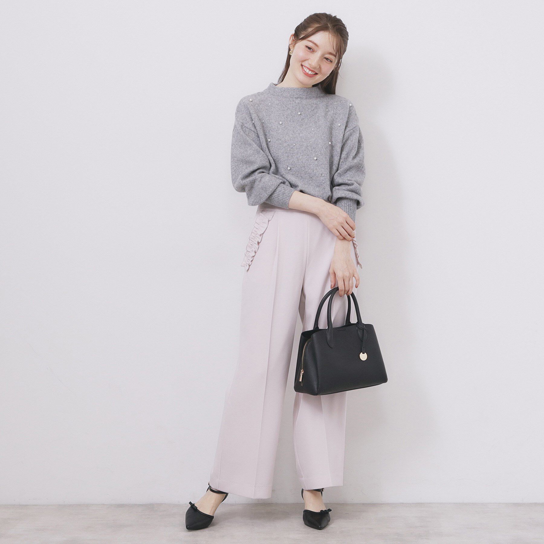 index「フェイクパールふわふわニット【洗濯機OK】」|ニット・セーター|