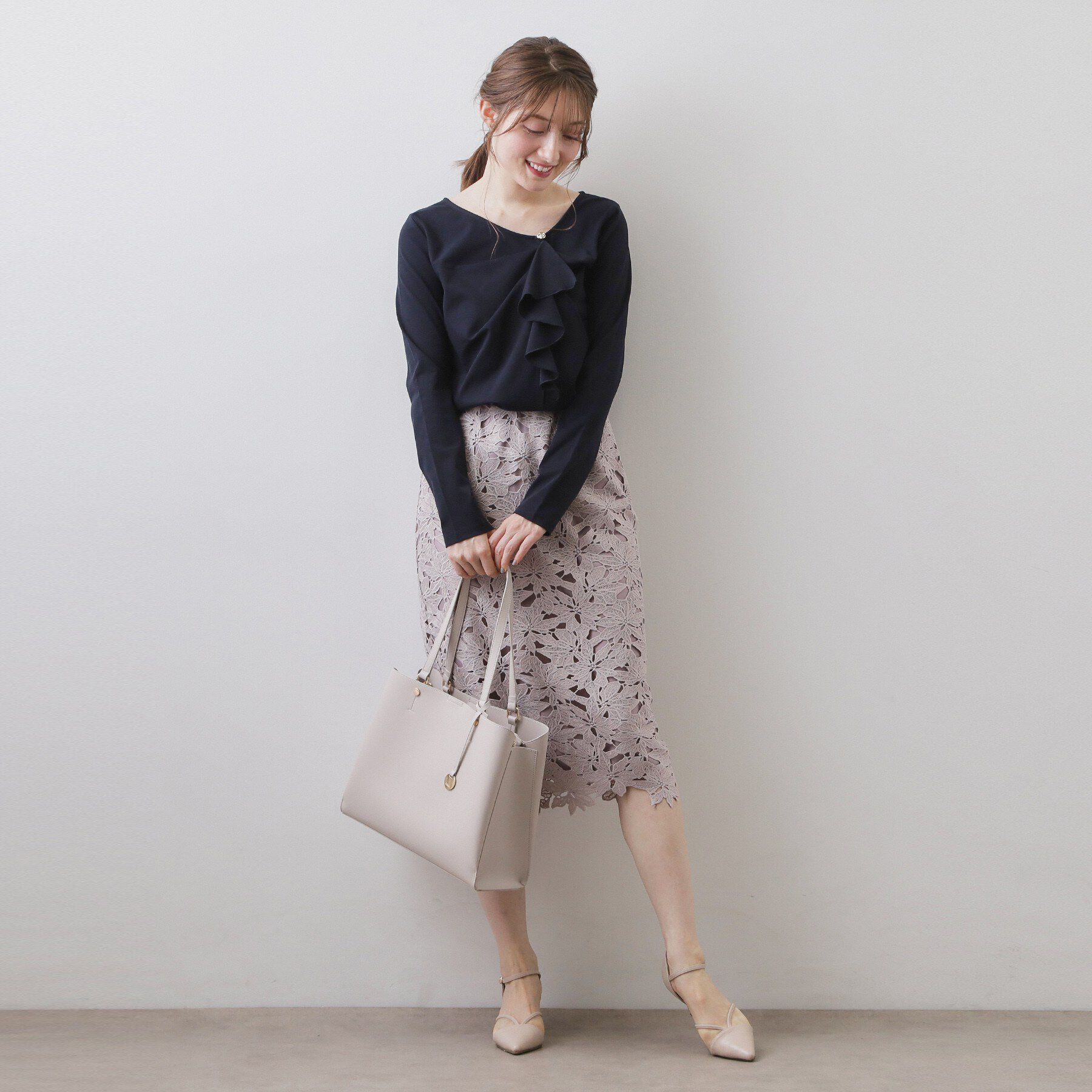 index「アシメラッフルフリルトップス【洗濯機OK】」|Tシャツ・カットソー|