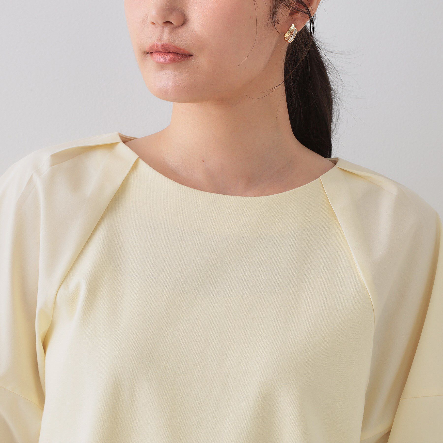 OPAQUE.CLIP「《S-LLサイズ》ランタンスリーブトップス【UV/接触冷感/洗濯機洗い可】」|Tシャツ・カットソー|