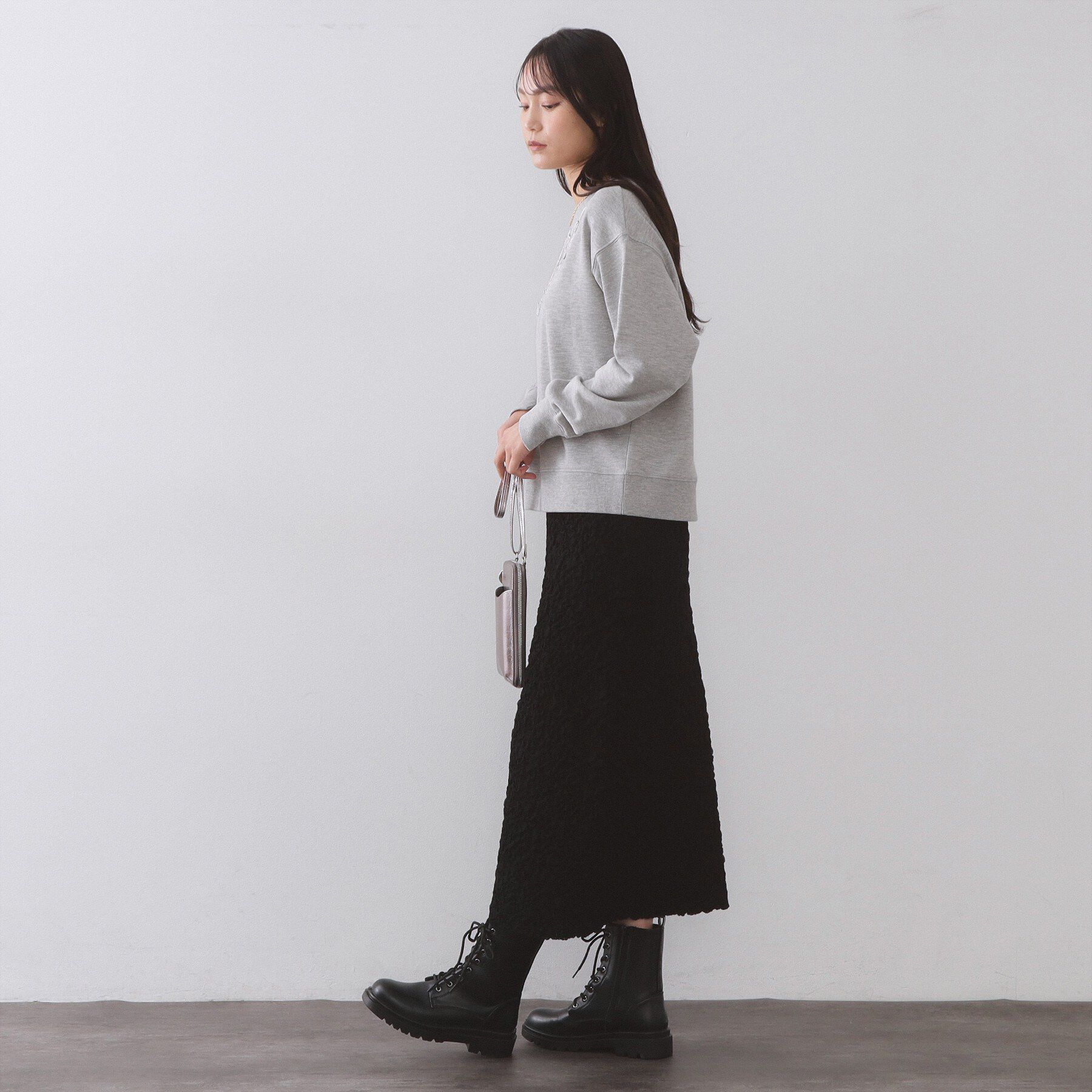 OPAQUE.CLIP「コード刺繍裏毛プルオーバー【洗濯機OK】」|パーカー|