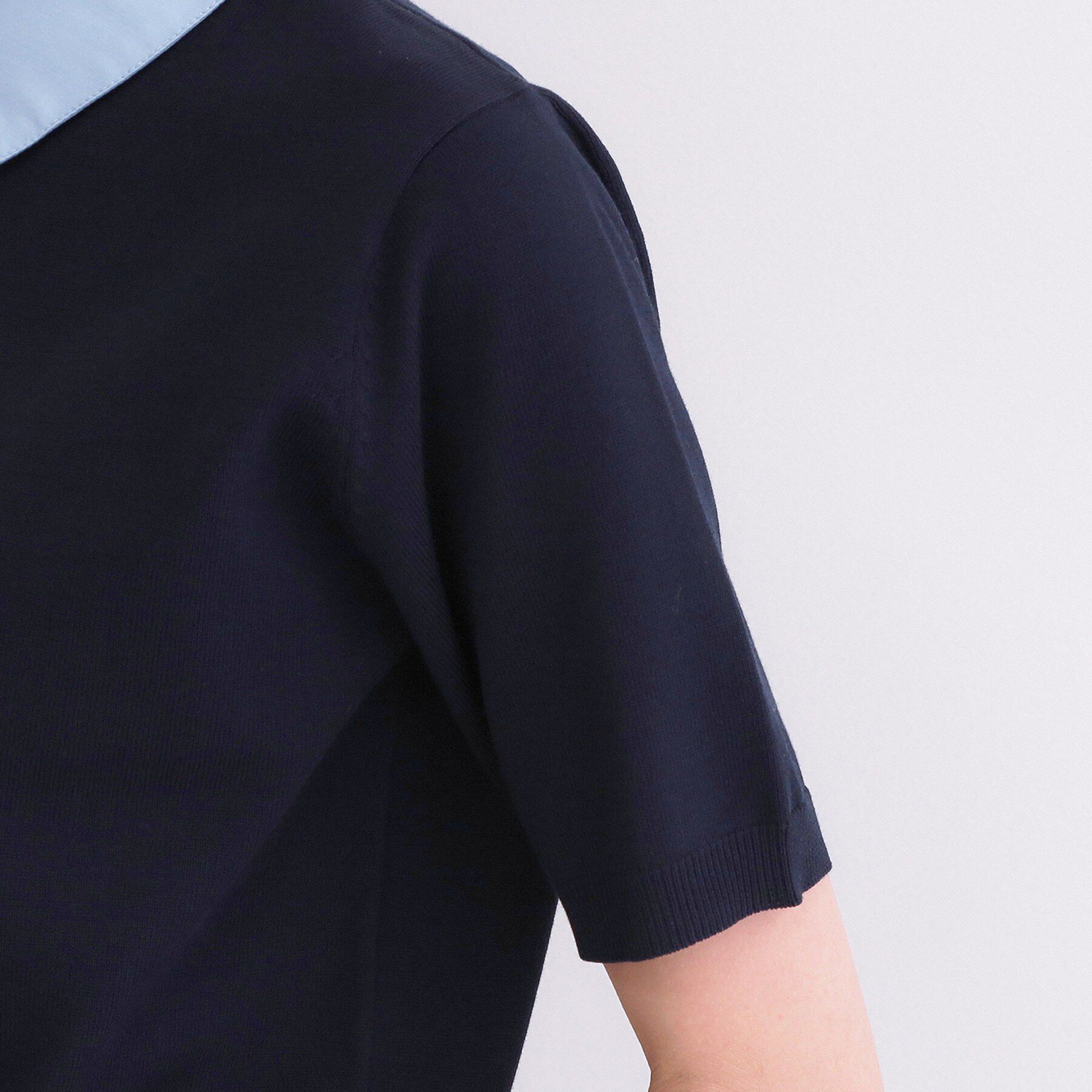 OPAQUE.CLIP「2WAY衿付きニット【洗濯機OK】」|ニット・セーター|