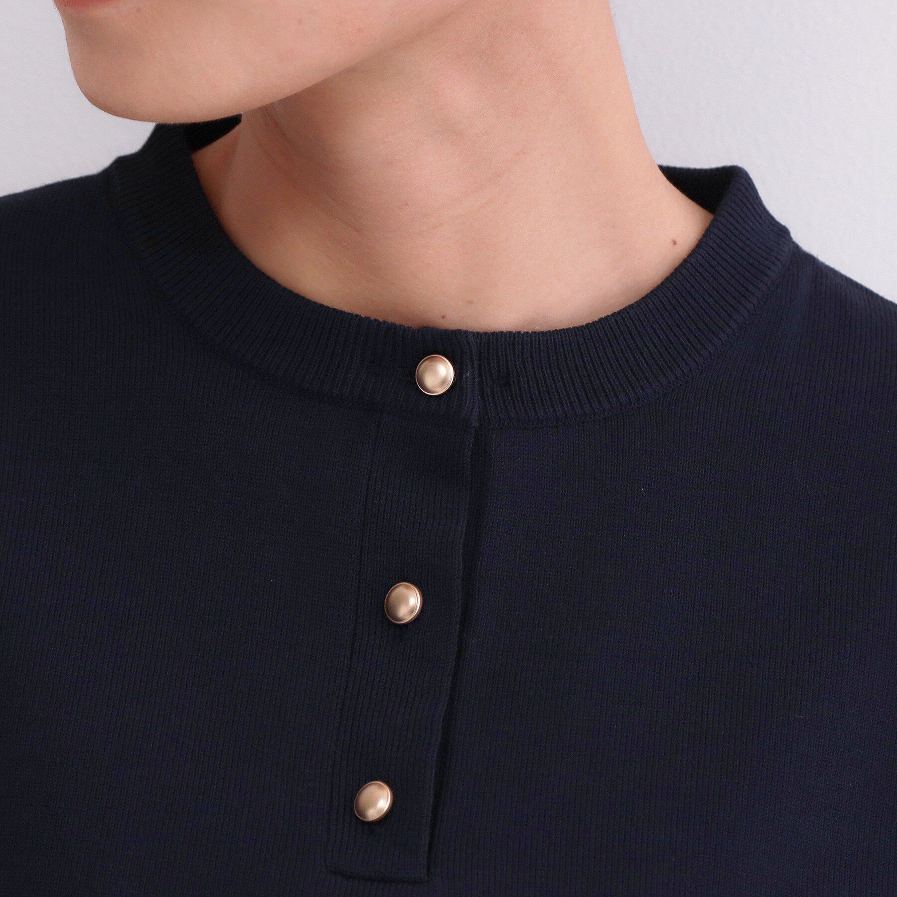 OPAQUE.CLIP「2WAY衿付きニット【洗濯機OK】」|ニット・セーター|