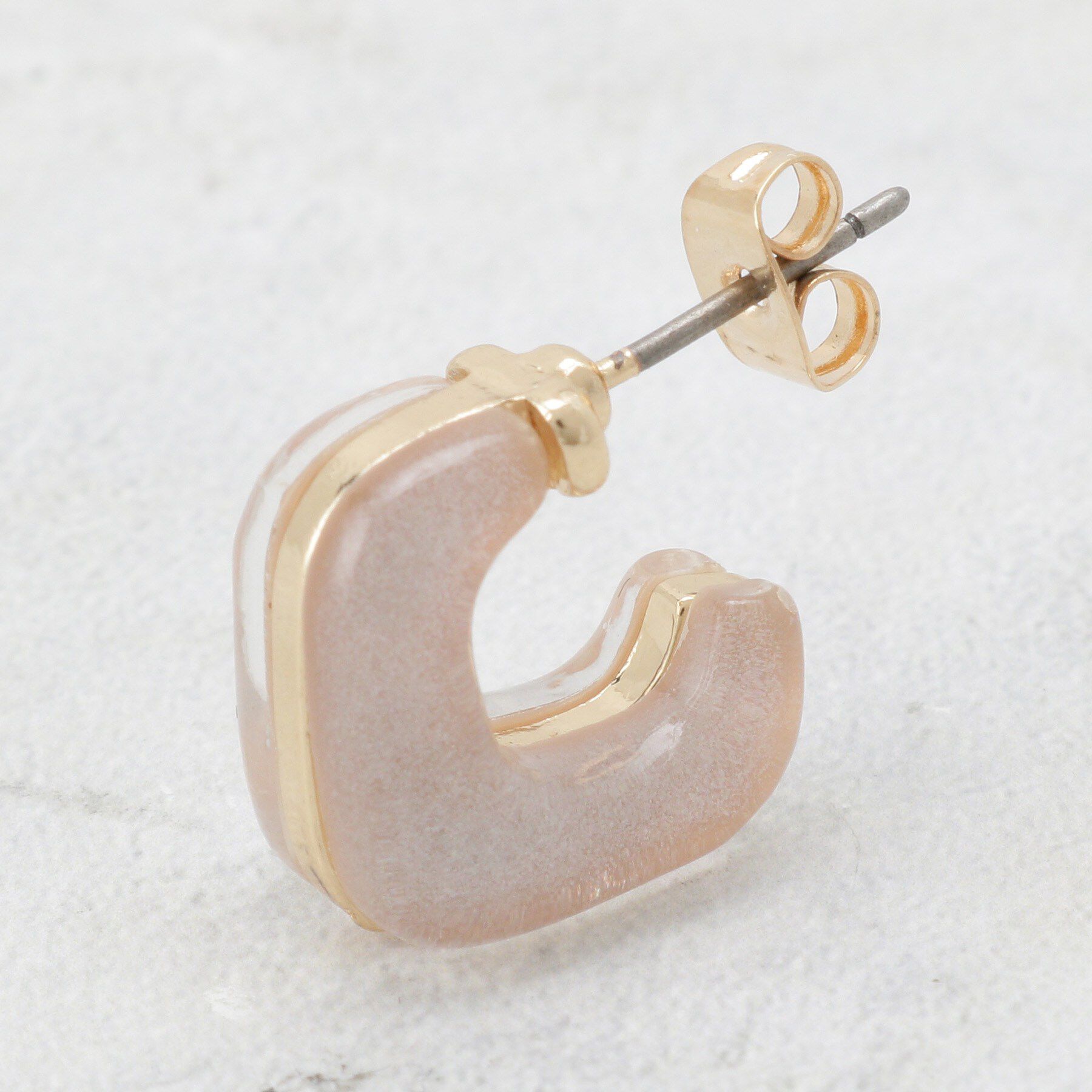 OPAQUE.CLIP「サイドクリア&times;ラメカラーデザインミニピアス」|ピアス|