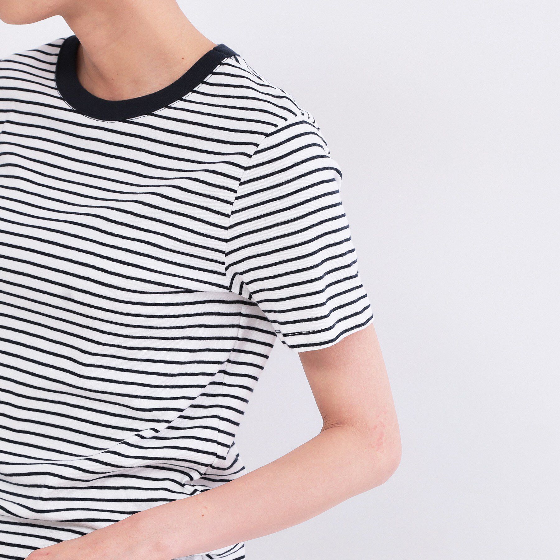 OPAQUE.CLIP「【PETIT BATEAU／プチバトー】ミニマリニエールクルーネック半袖Tシャツ」|Tシャツ・カットソー|