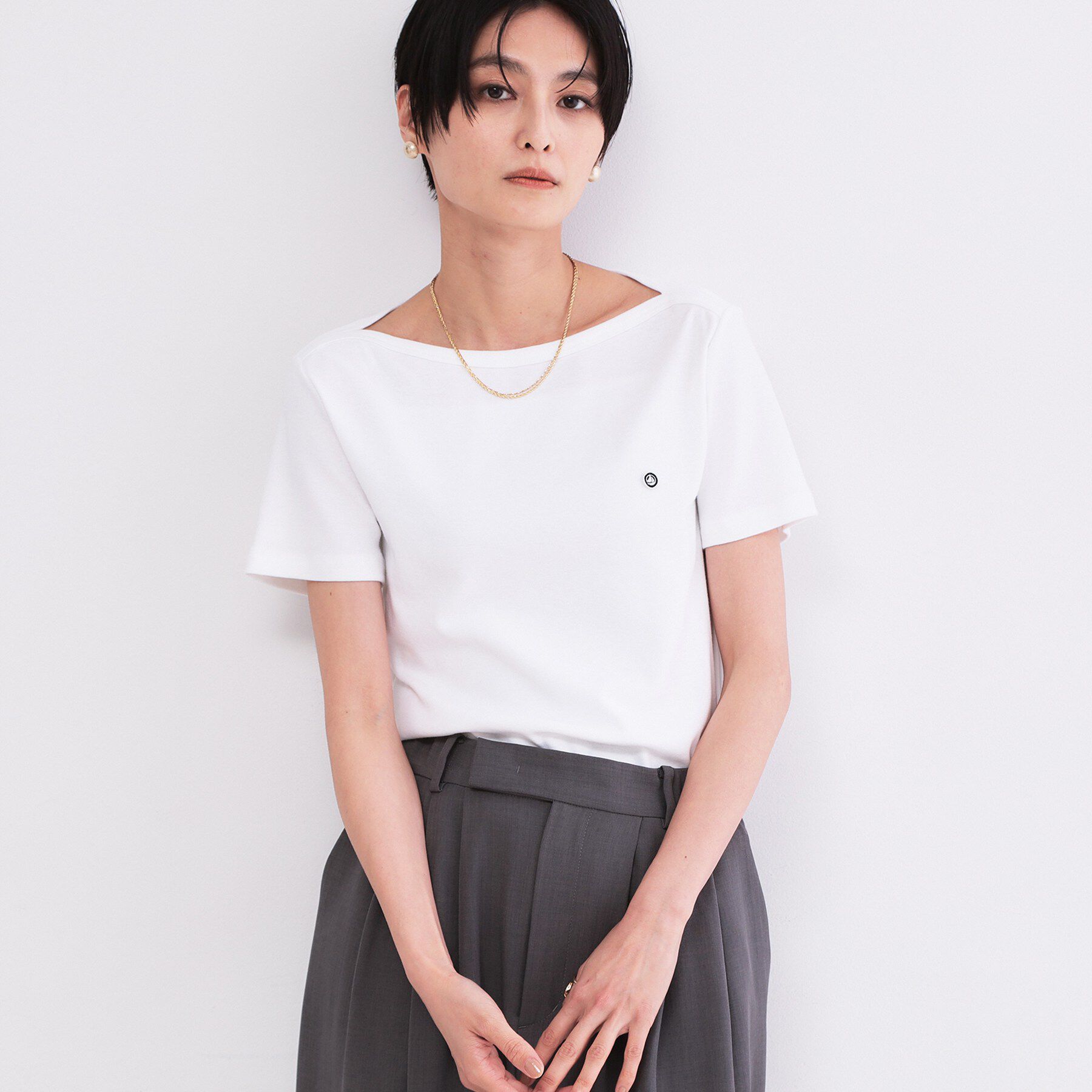 OPAQUE.CLIP「【PETIT BATERU／プチバトー】ボートネック半袖Tシャツ」|Tシャツ・カットソー|