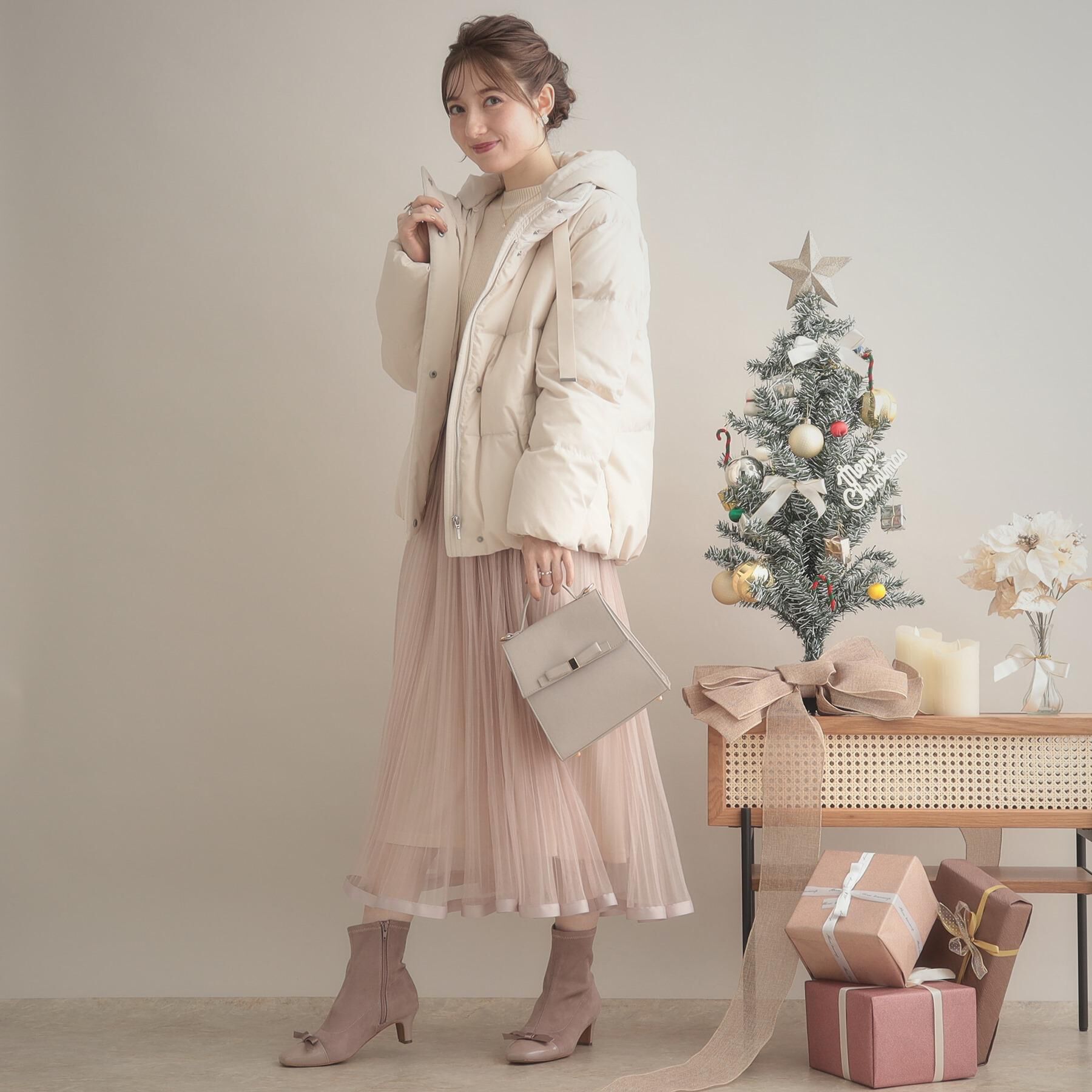 Couture broach「【冬の名品・撥水】愛されダウン」|ダウン|