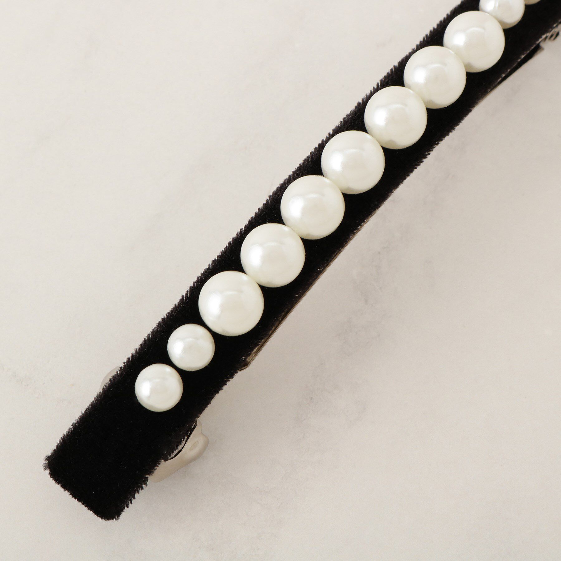 Couture broach「ベロアフェイクパールバレッタ」|その他|