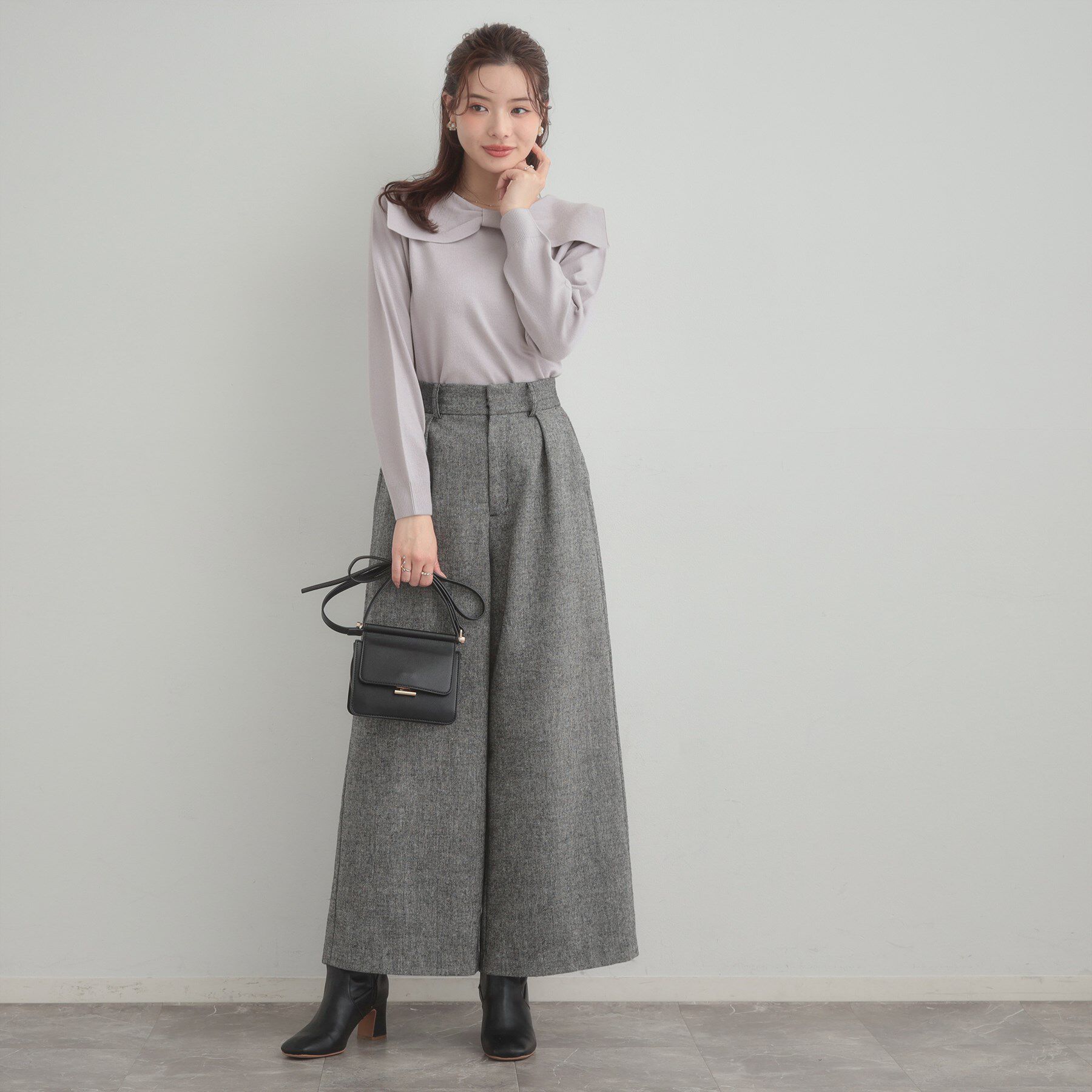 Couture broach「リボンカラーデザインニット」|ニット・セーター|