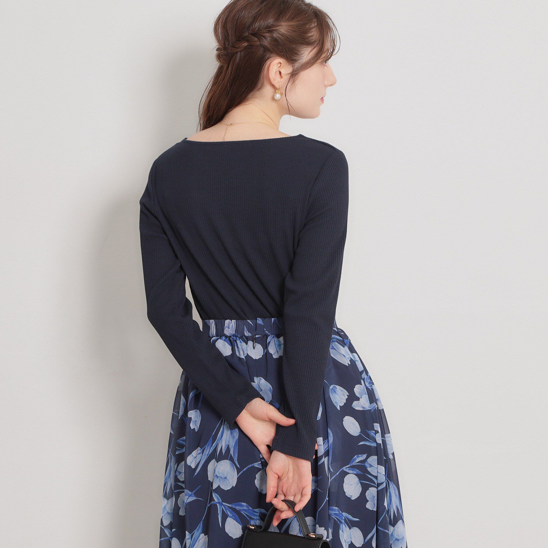 Couture broach「【洗える】ハートネック テレコプルオーバー」|Tシャツ・カットソー|