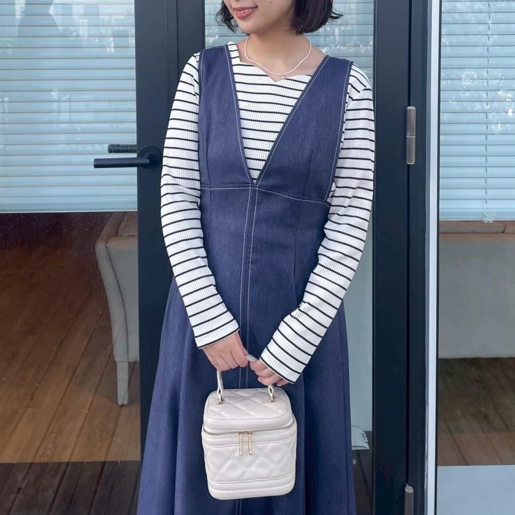 Couture broach「【洗える】ハートネック テレコプルオーバー」|Tシャツ・カットソー|