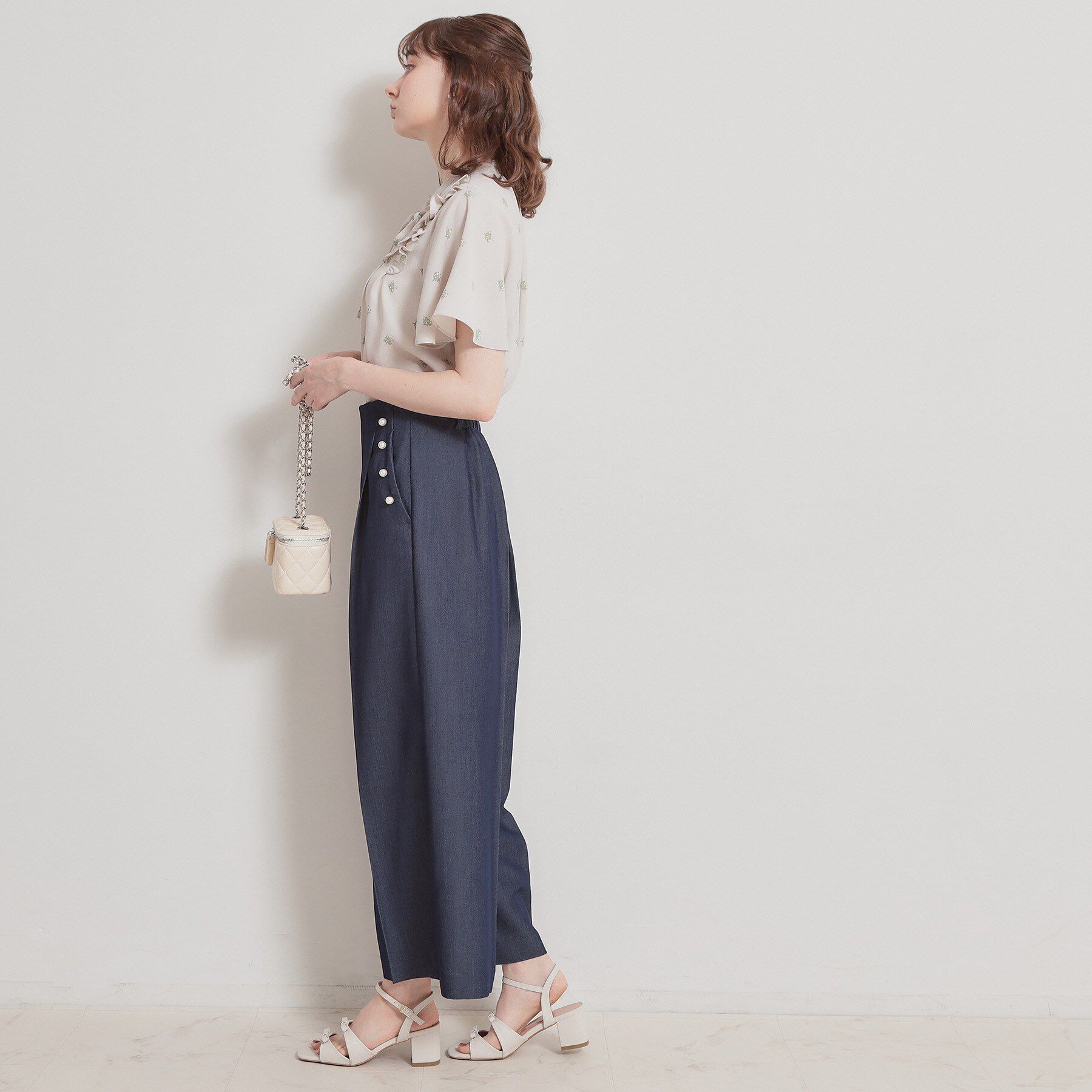 Couture broach「【洗える】ドットフラワー ブラウス」|シャツ・ブラウス|