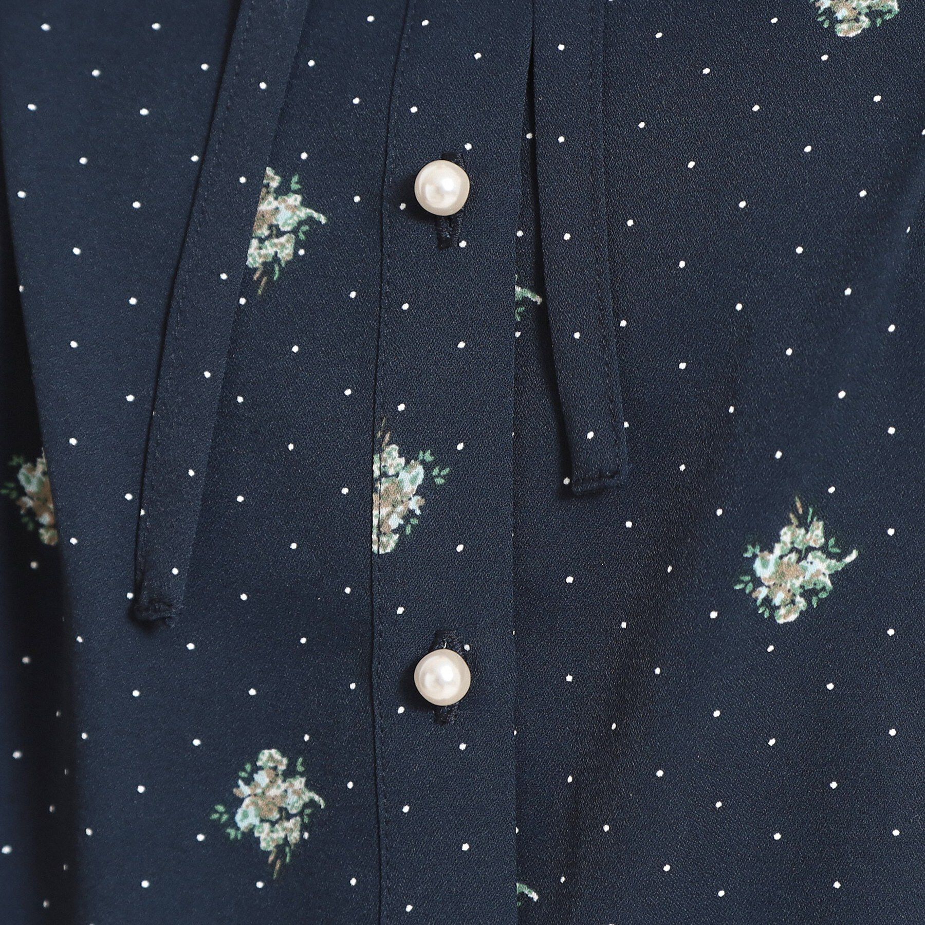 Couture broach「【洗える】ドットフラワー ブラウス」|シャツ・ブラウス|