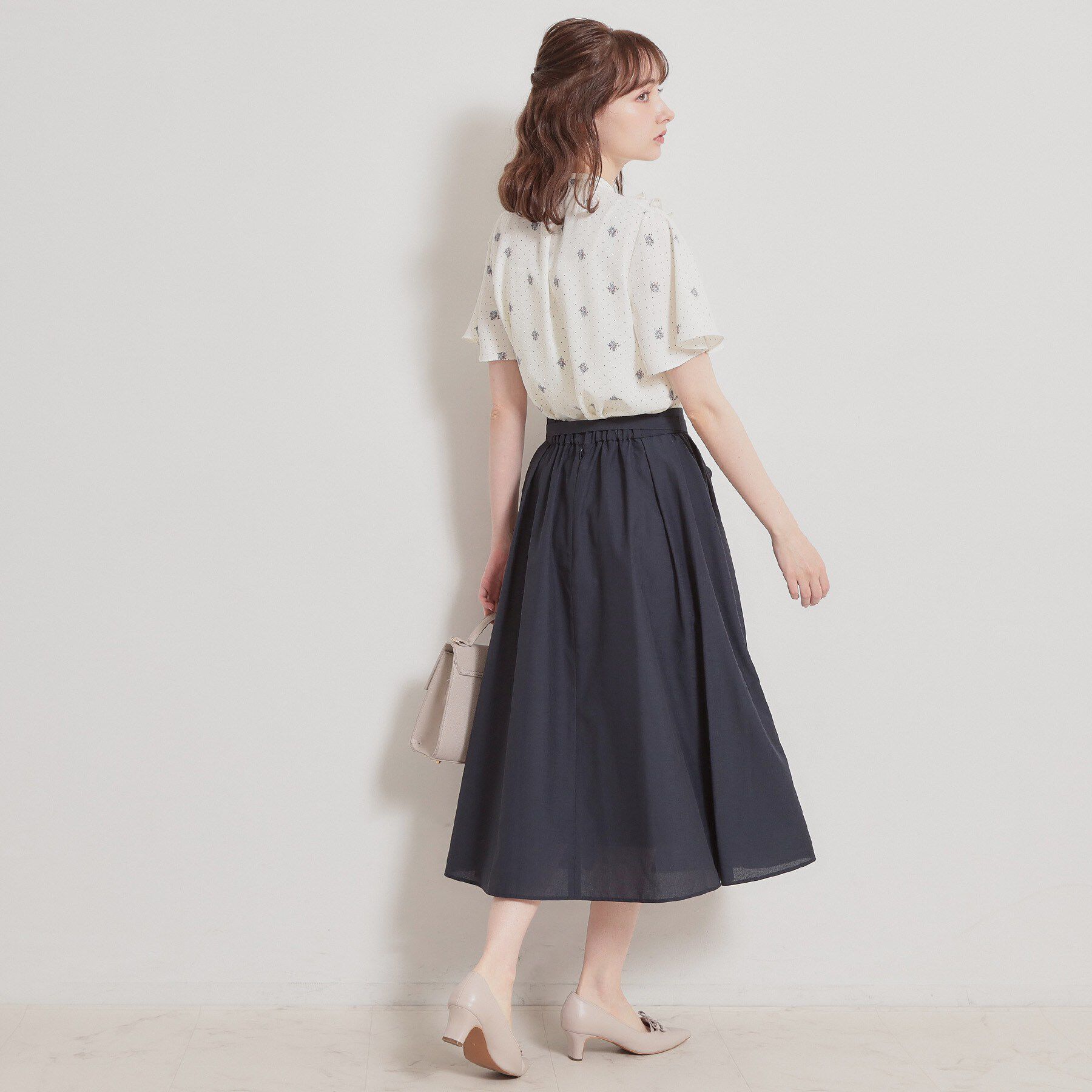 Couture broach「【洗える】ドットフラワー ブラウス」|シャツ・ブラウス|