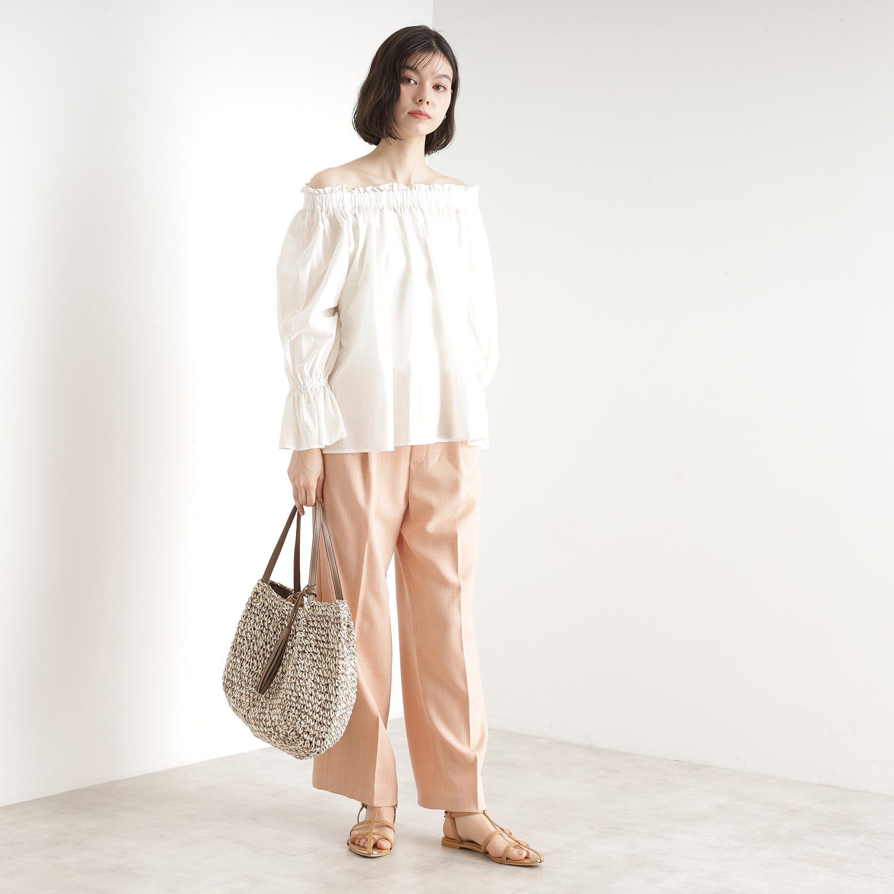 THE SHOP TK「タッセル付き雑材トートバッグ」|トートバッグ|