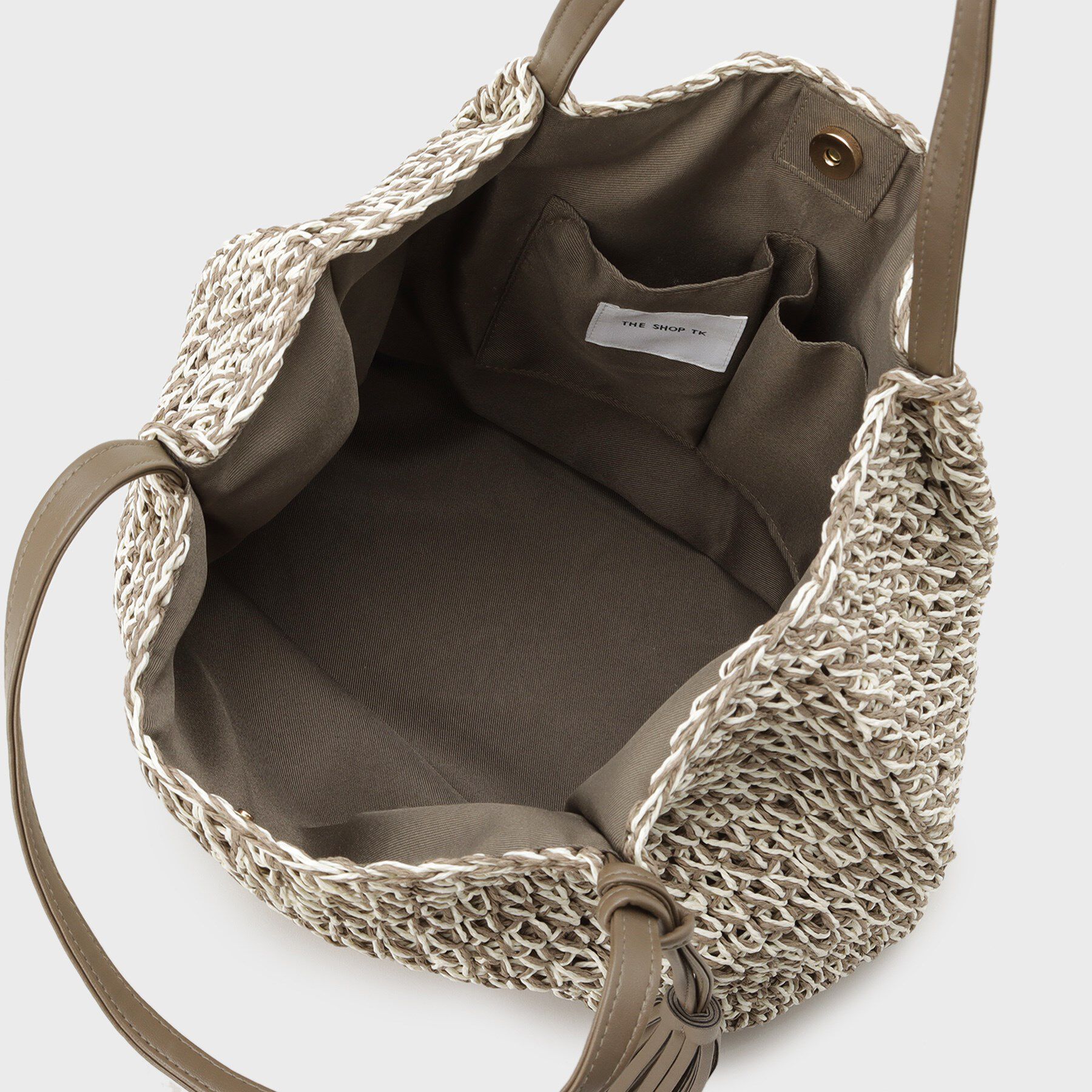 THE SHOP TK「タッセル付き雑材トートバッグ」|トートバッグ|