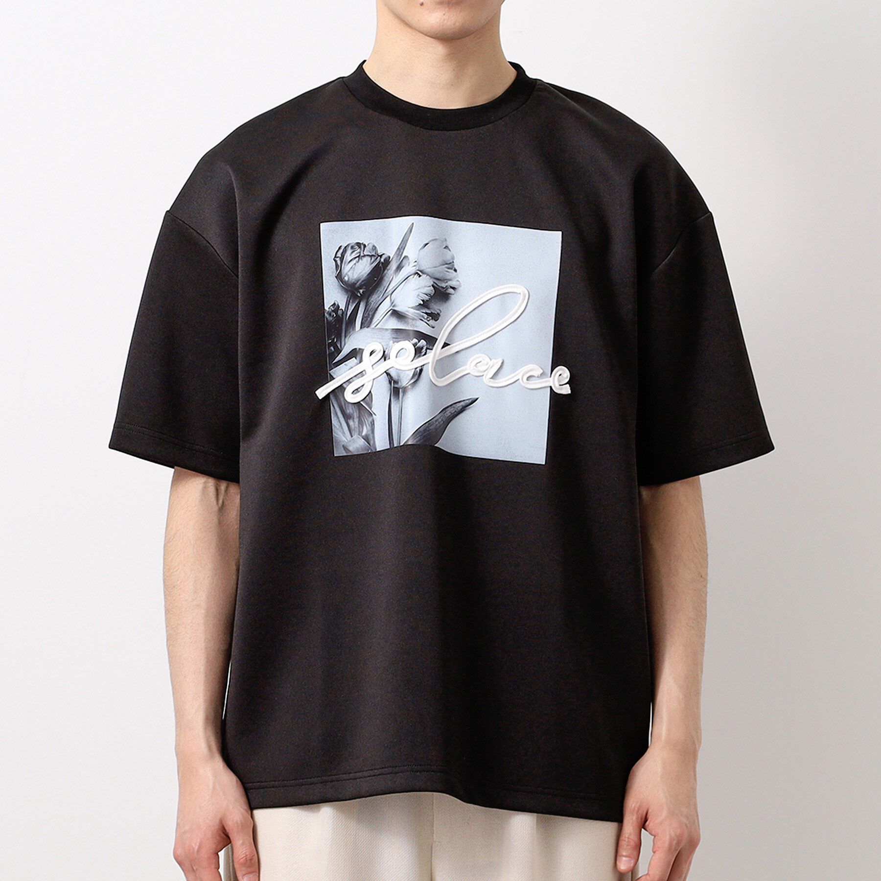 THE SHOP TK「コード刺繍フォト半袖Tシャツ」|Tシャツ・カットソー|