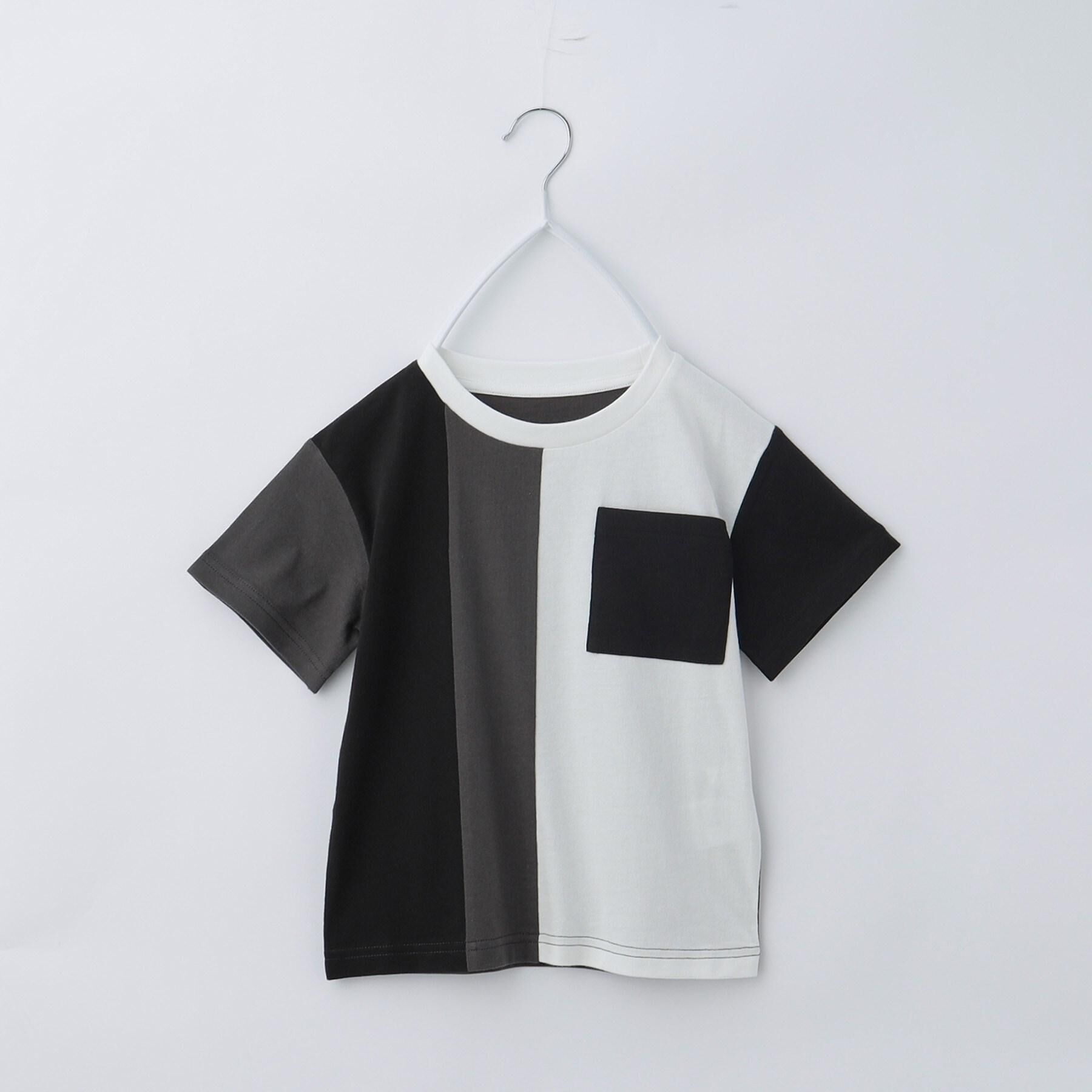 THE SHOP TK「【110-160/洗濯機OK】縦切替えポケットTシャツ」|Tシャツ・カットソー|