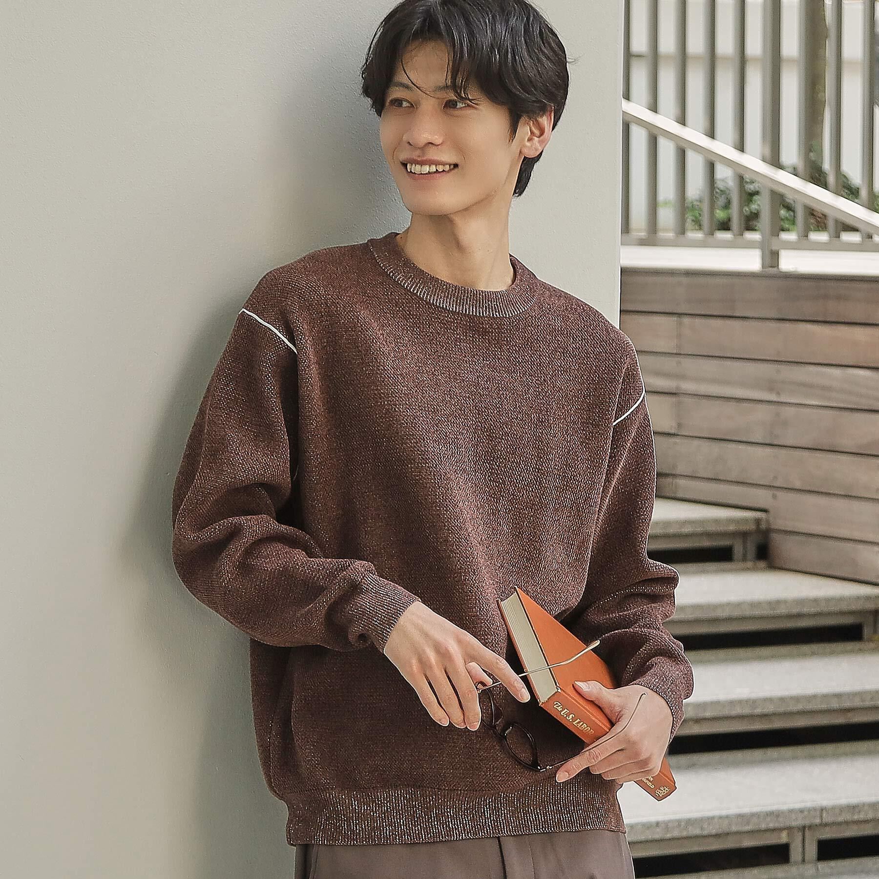 THE SHOP TK「【大人の上品カジュアルを叶える】ハグするニット 洗濯機OK／6色展開」|ニット・セーター|ブラウン(043)