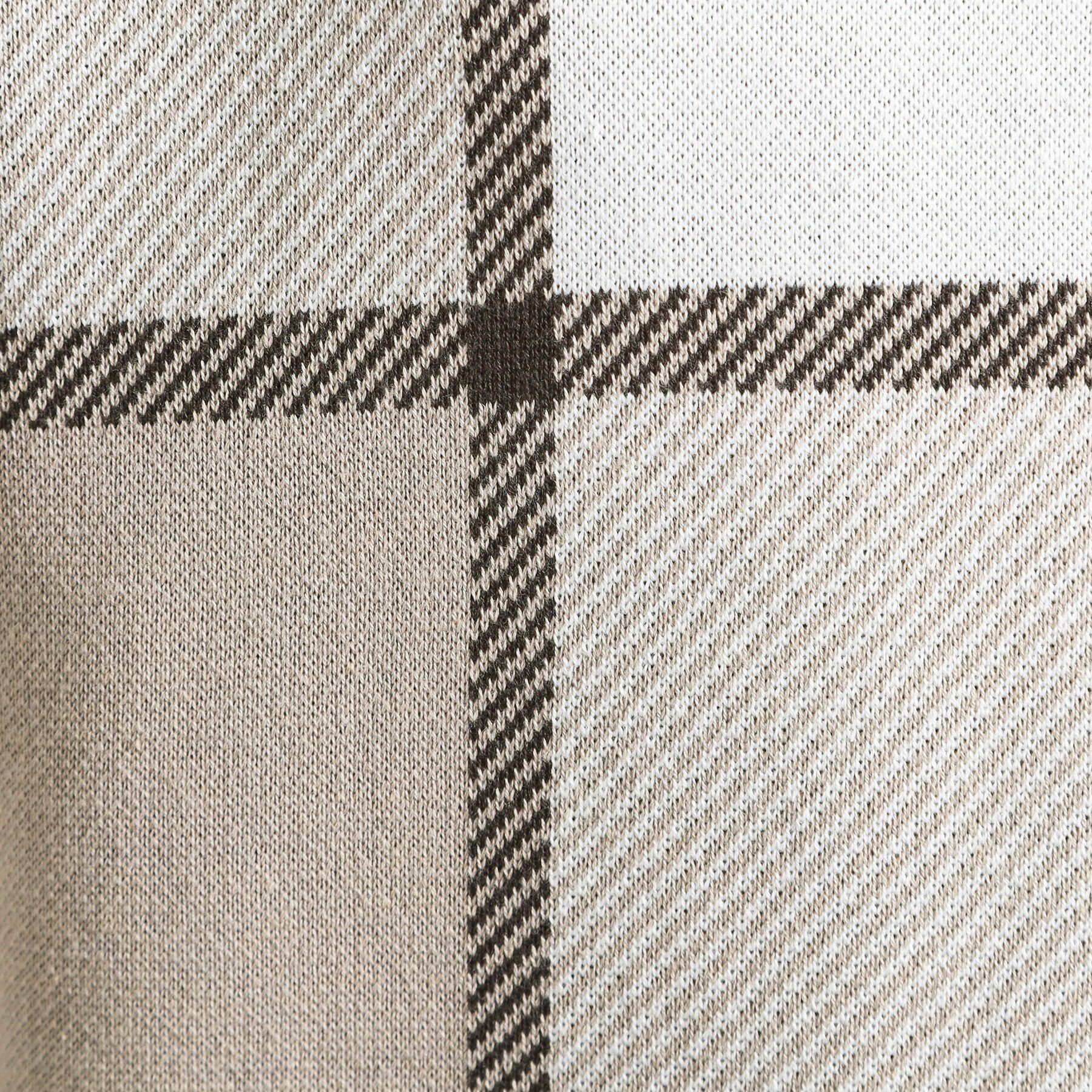 THE SHOP TK「【大人の休日スタイルにはこれ！】フロントチェック柄ニットパーカ　洗濯機OK」|パーカー|