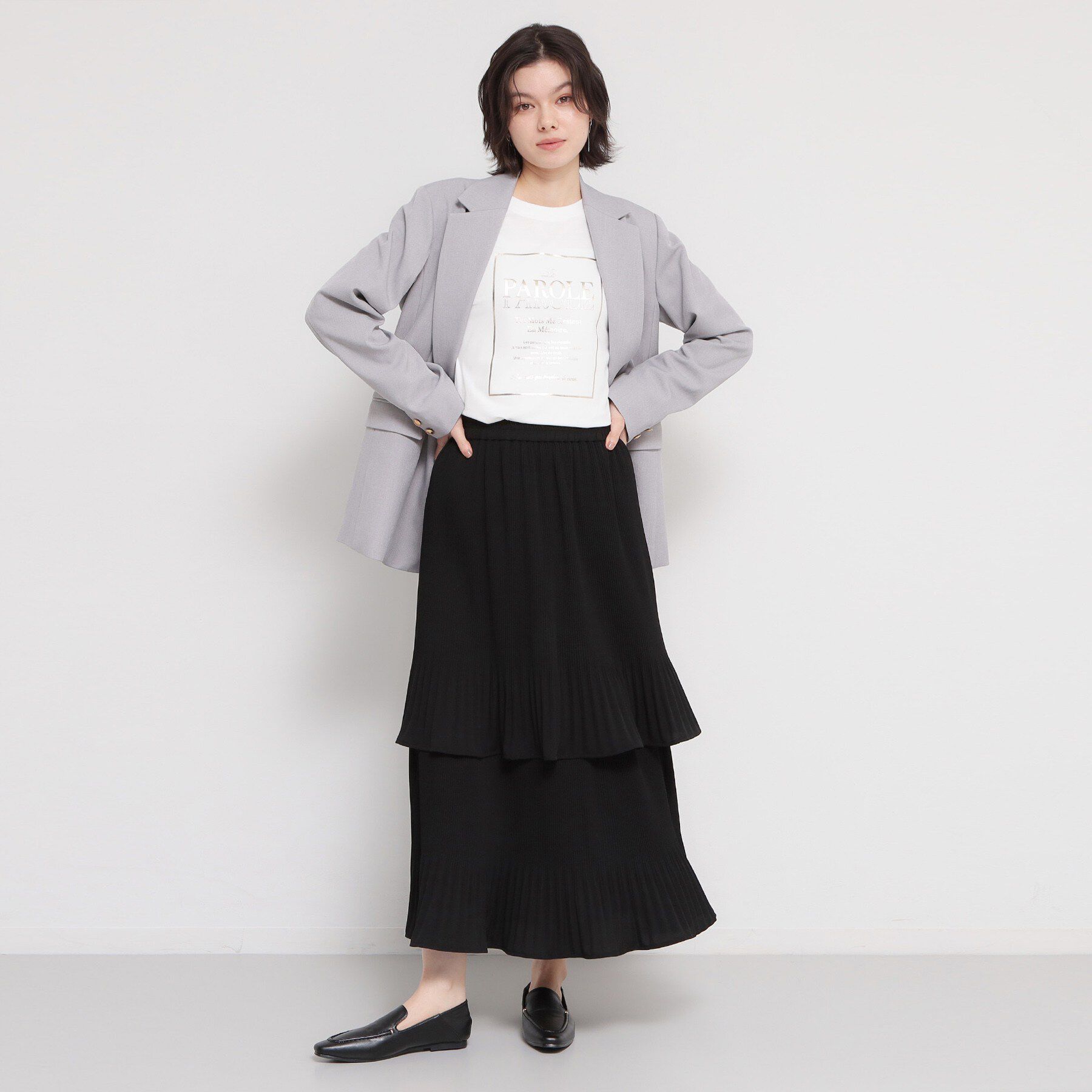 THE SHOP TK「ロゴ箔プリントロンTee」|Tシャツ・カットソー|