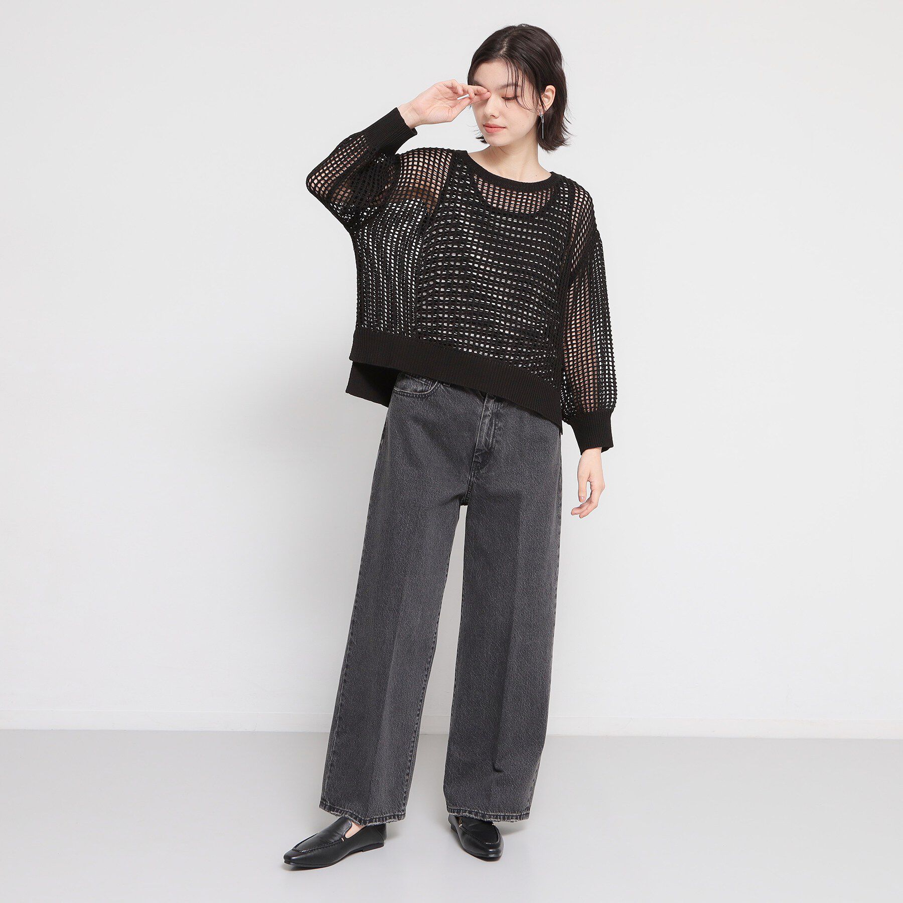 THE SHOP TK「メッシュニットプルオーバー」|ニット・セーター|