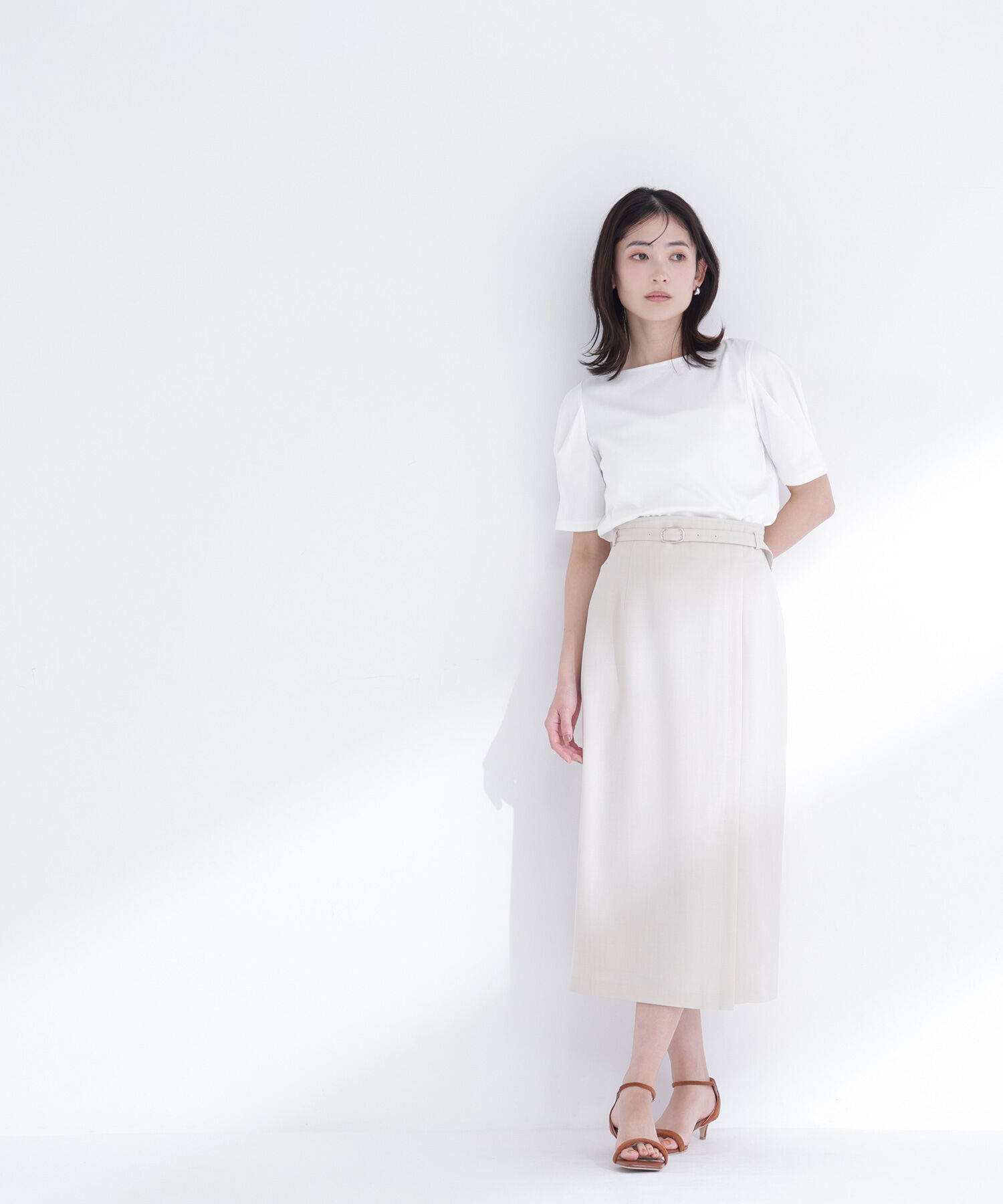  「ベーシックTシャツ フォルムスリーブ」|Tシャツ・カットソー|