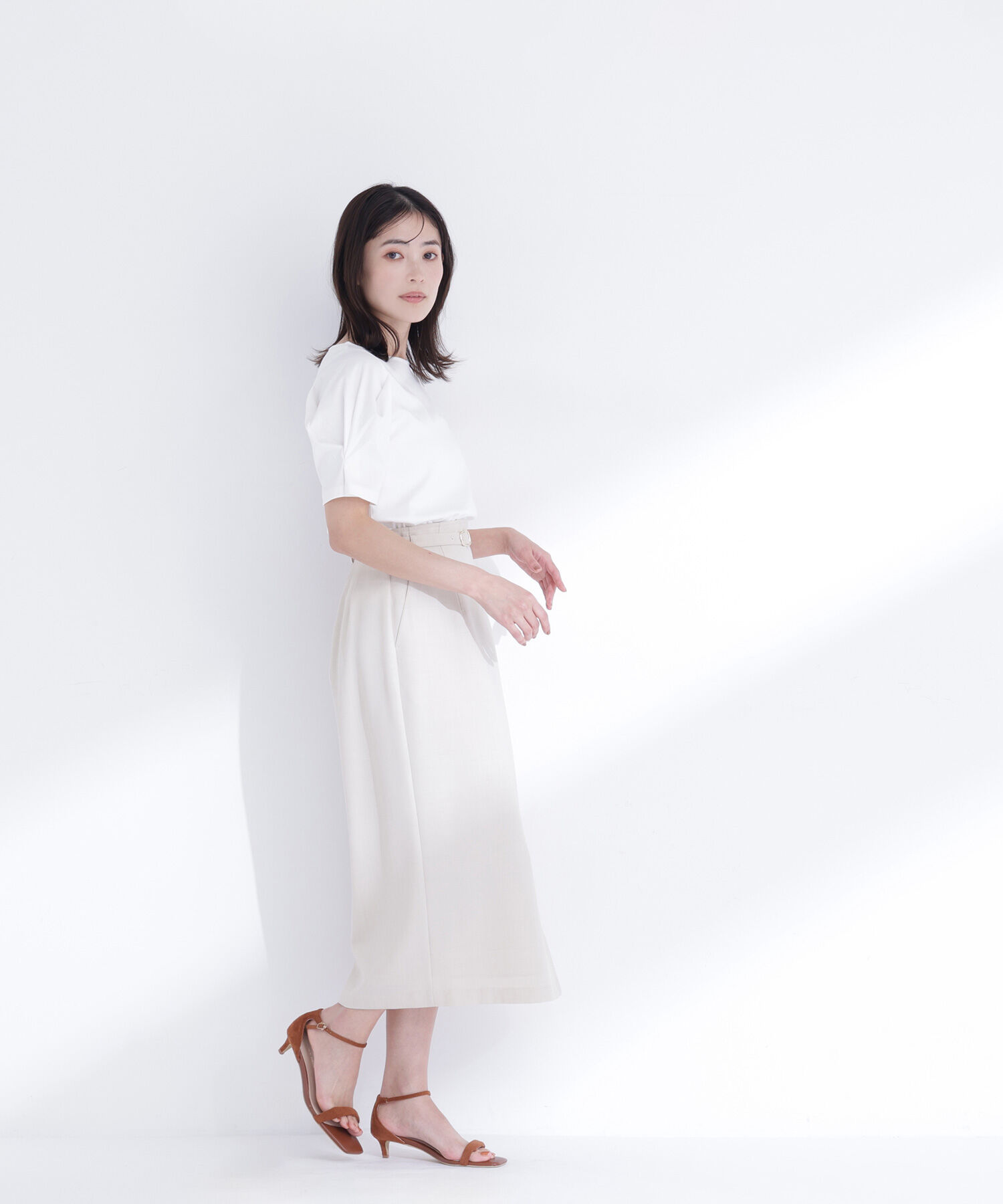  「ベーシックTシャツ フォルムスリーブ」|Tシャツ・カットソー|