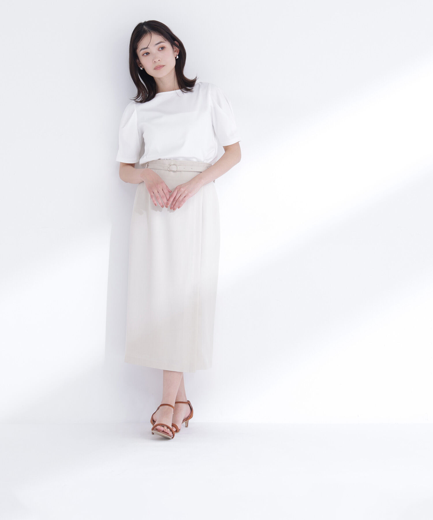  「ベーシックTシャツ フォルムスリーブ」|Tシャツ・カットソー|