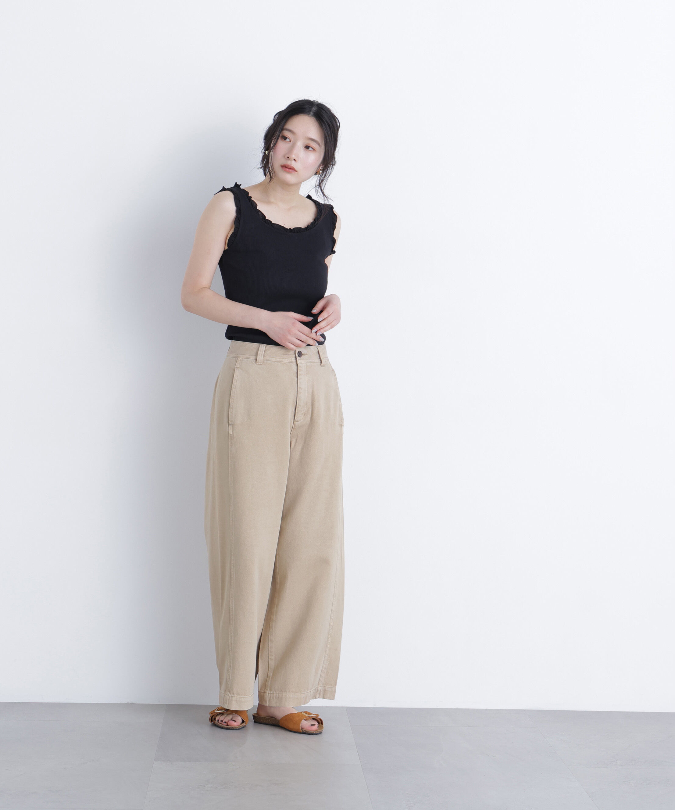  「フリルテレコカットソー」|Tシャツ・カットソー|