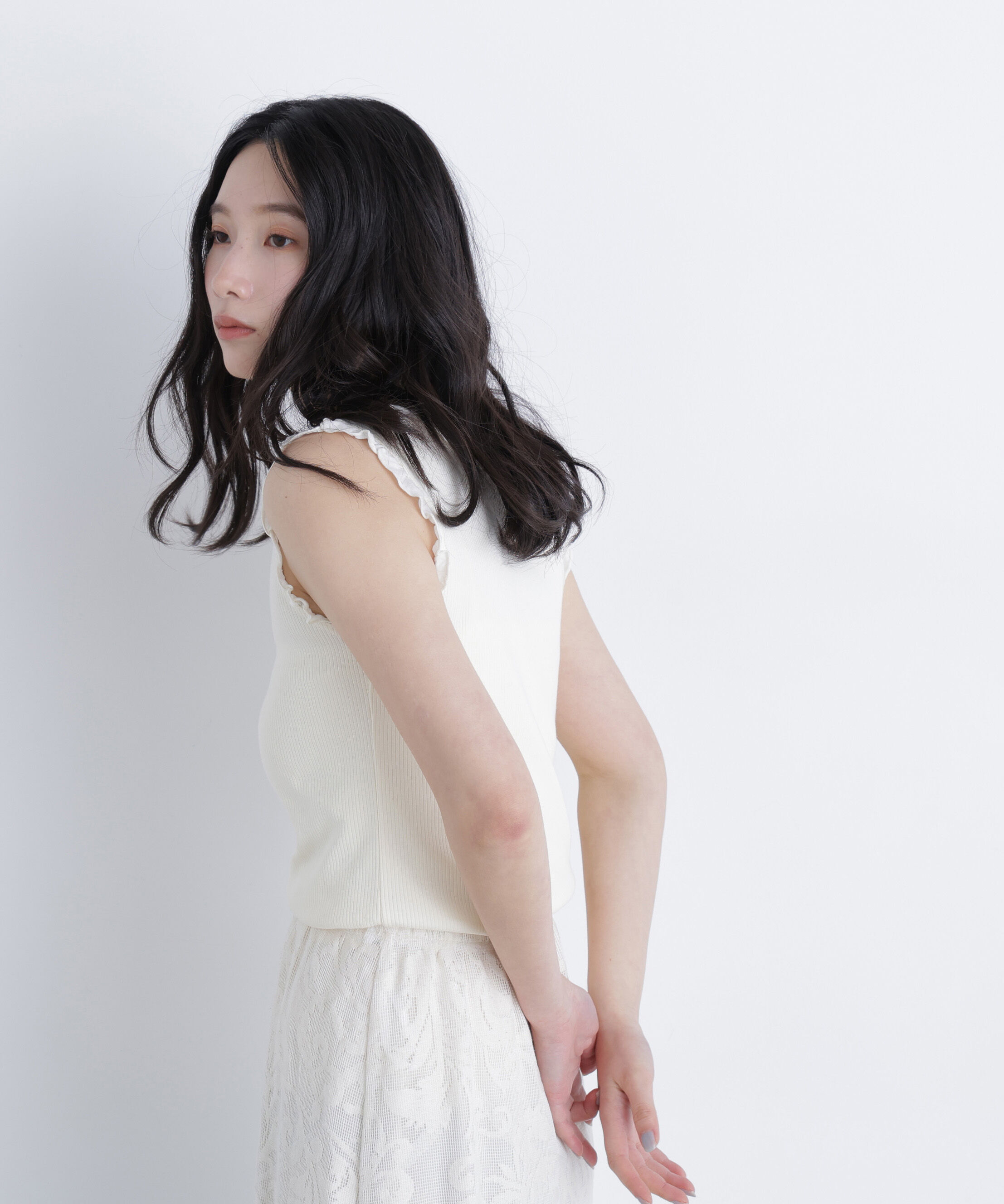  「フリルテレコカットソー」|Tシャツ・カットソー|