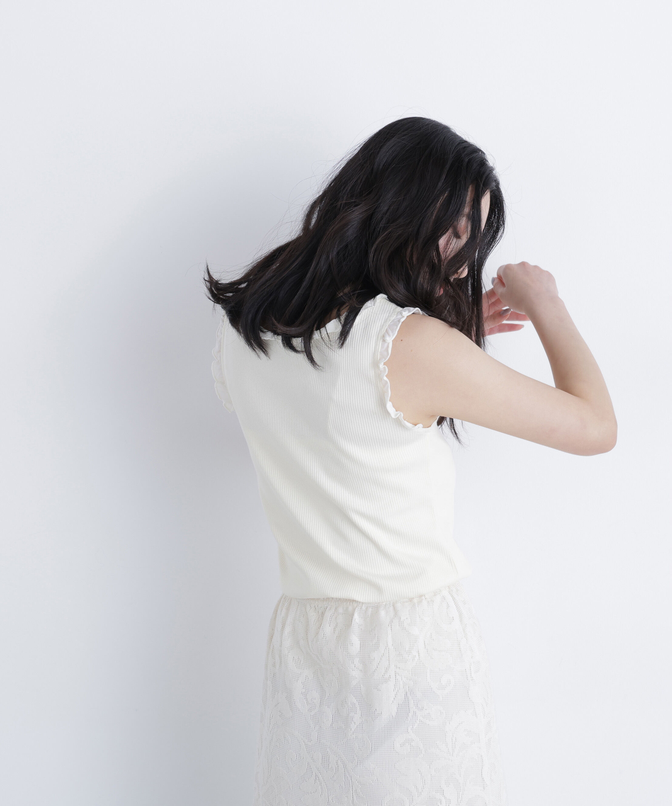  「フリルテレコカットソー」|Tシャツ・カットソー|