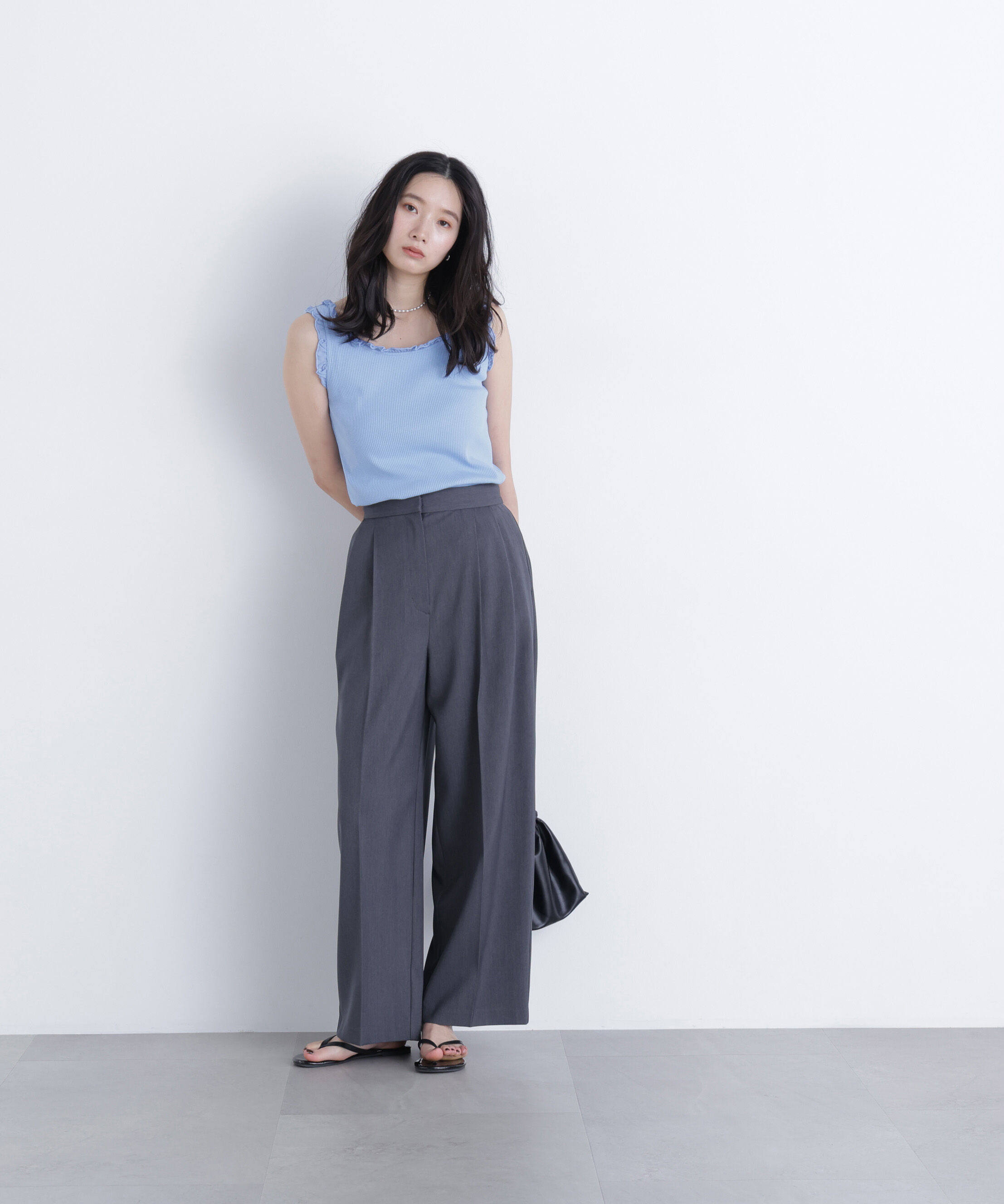  「フリルテレコカットソー」|Tシャツ・カットソー|