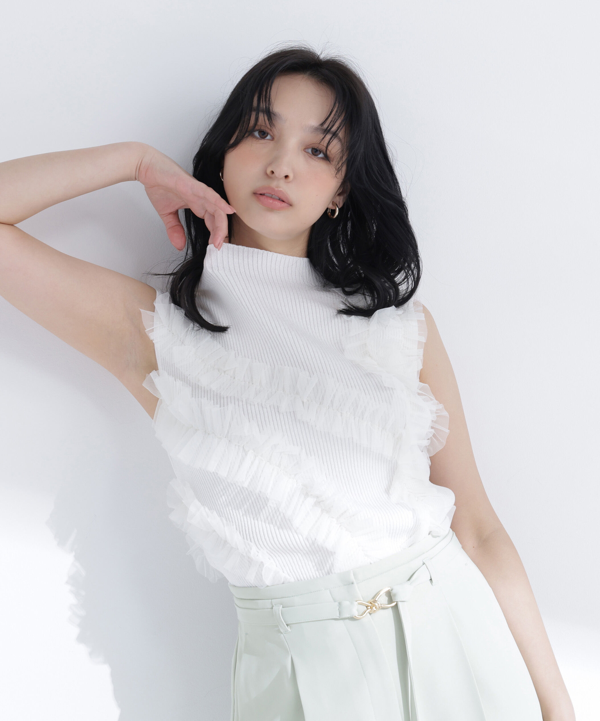  「フリルチュールデザインニット」|ニット・セーター|