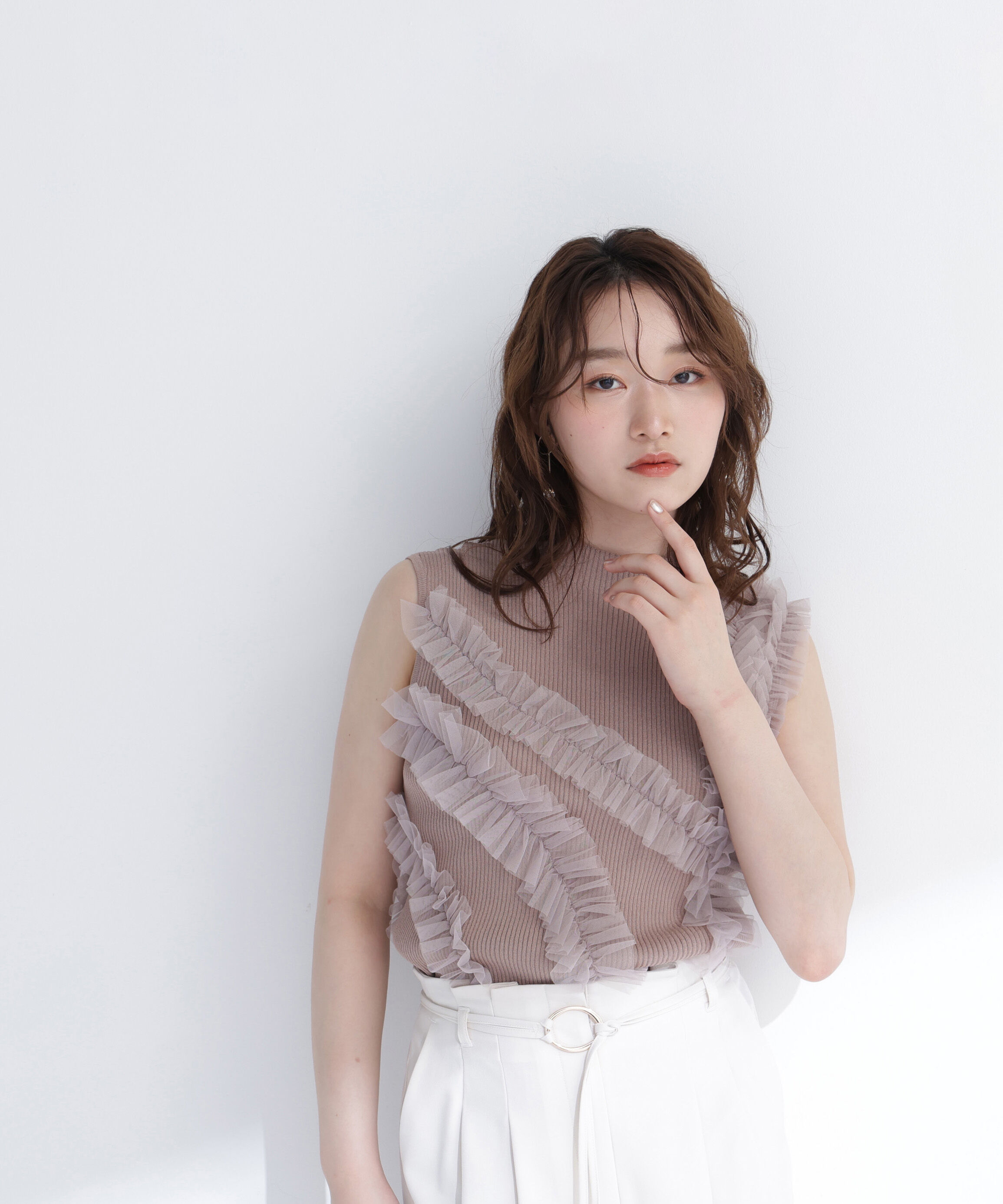  「フリルチュールデザインニット」|ニット・セーター|