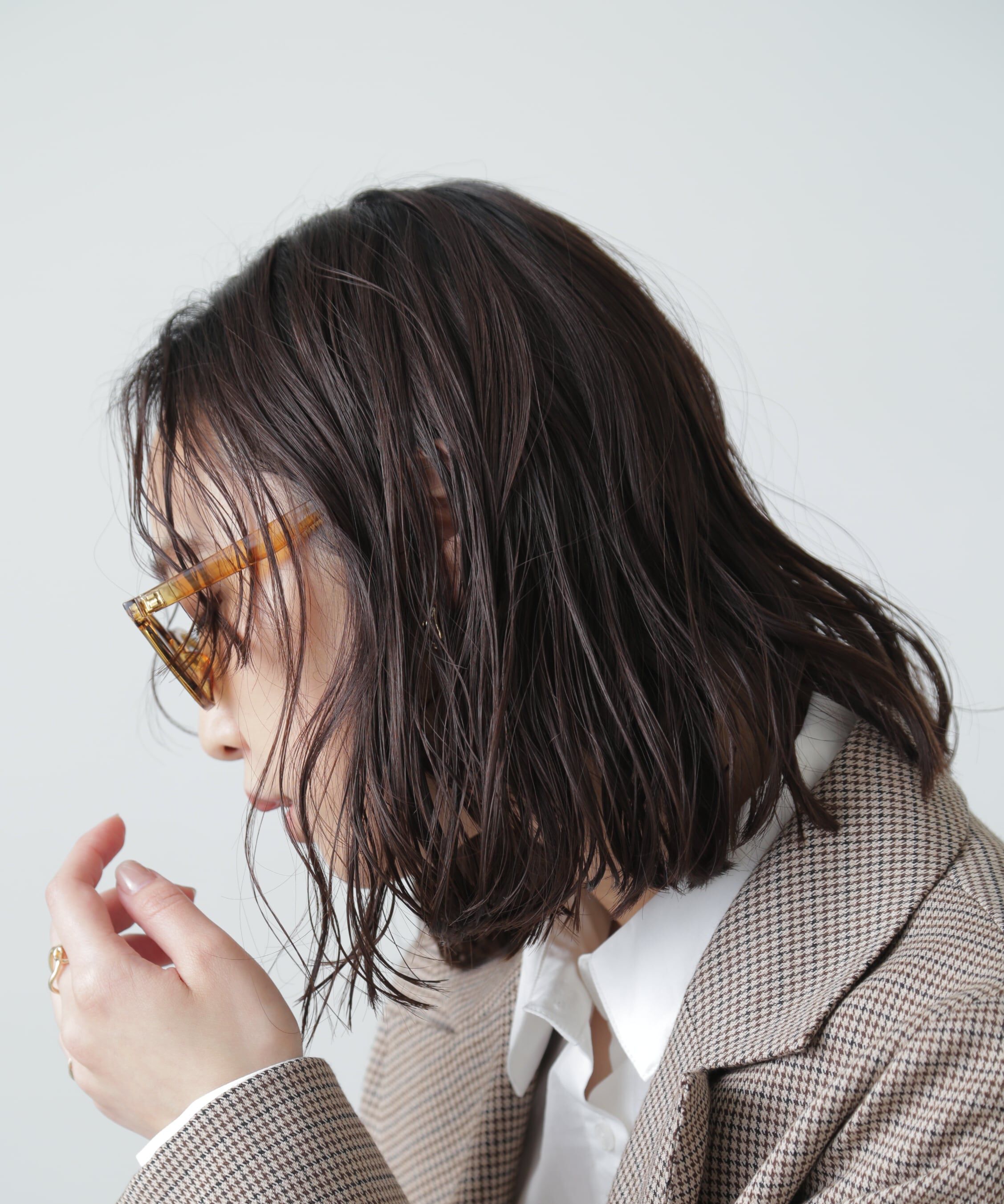  「クリアリムサングラス」|ハンカチ|