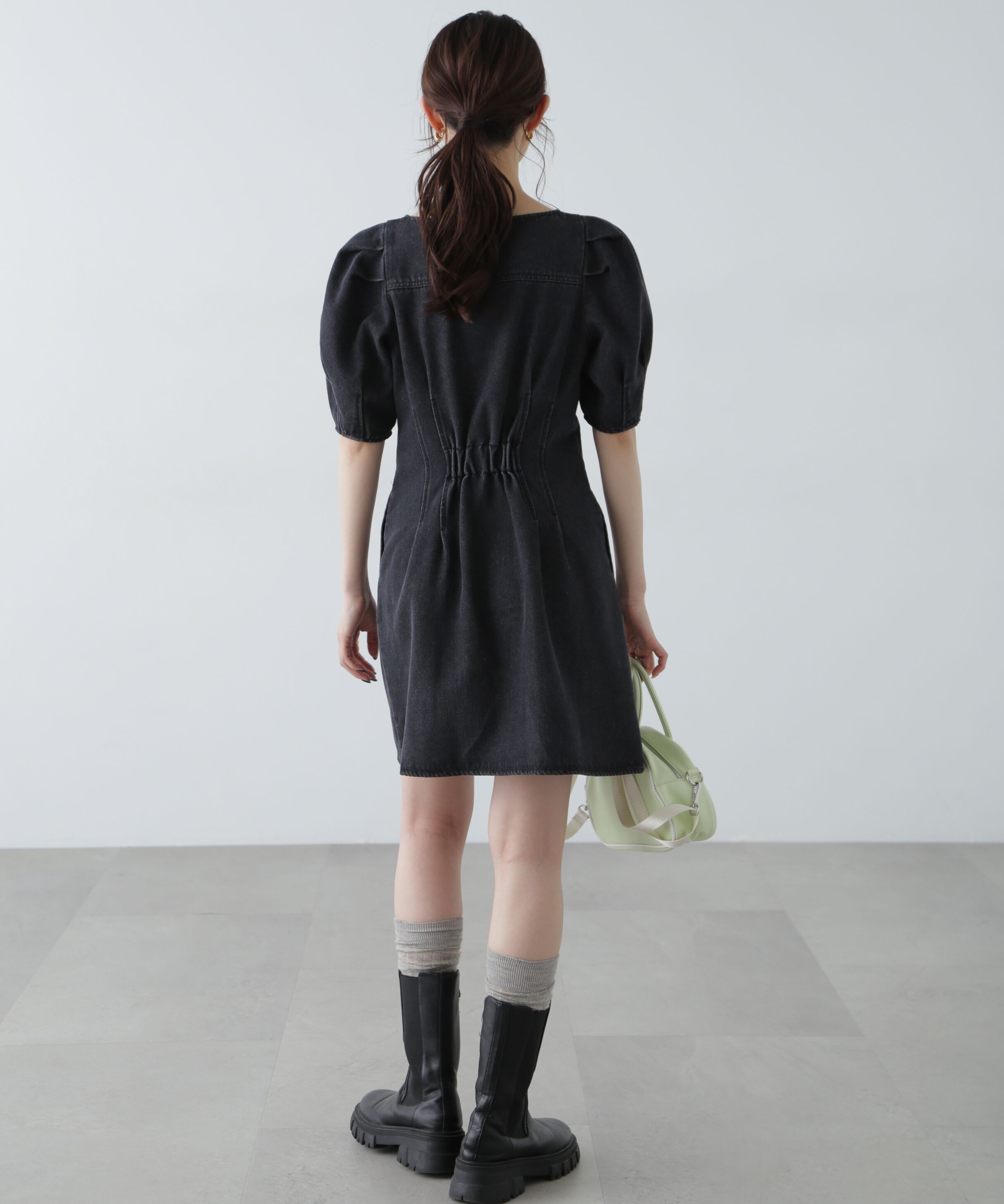  「デニムミニワンピース」|ワンピース|