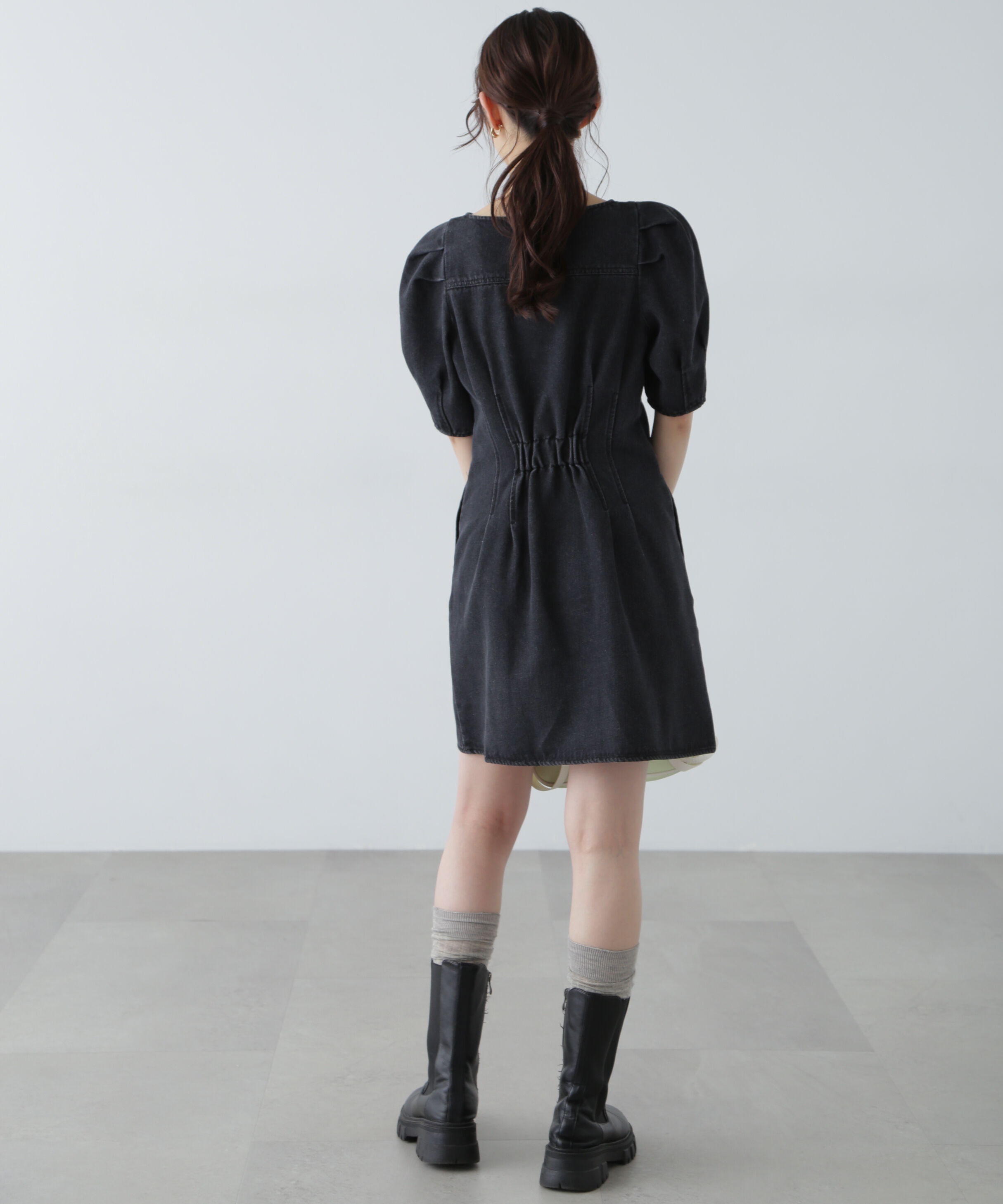  「デニムミニワンピース」|ワンピース|