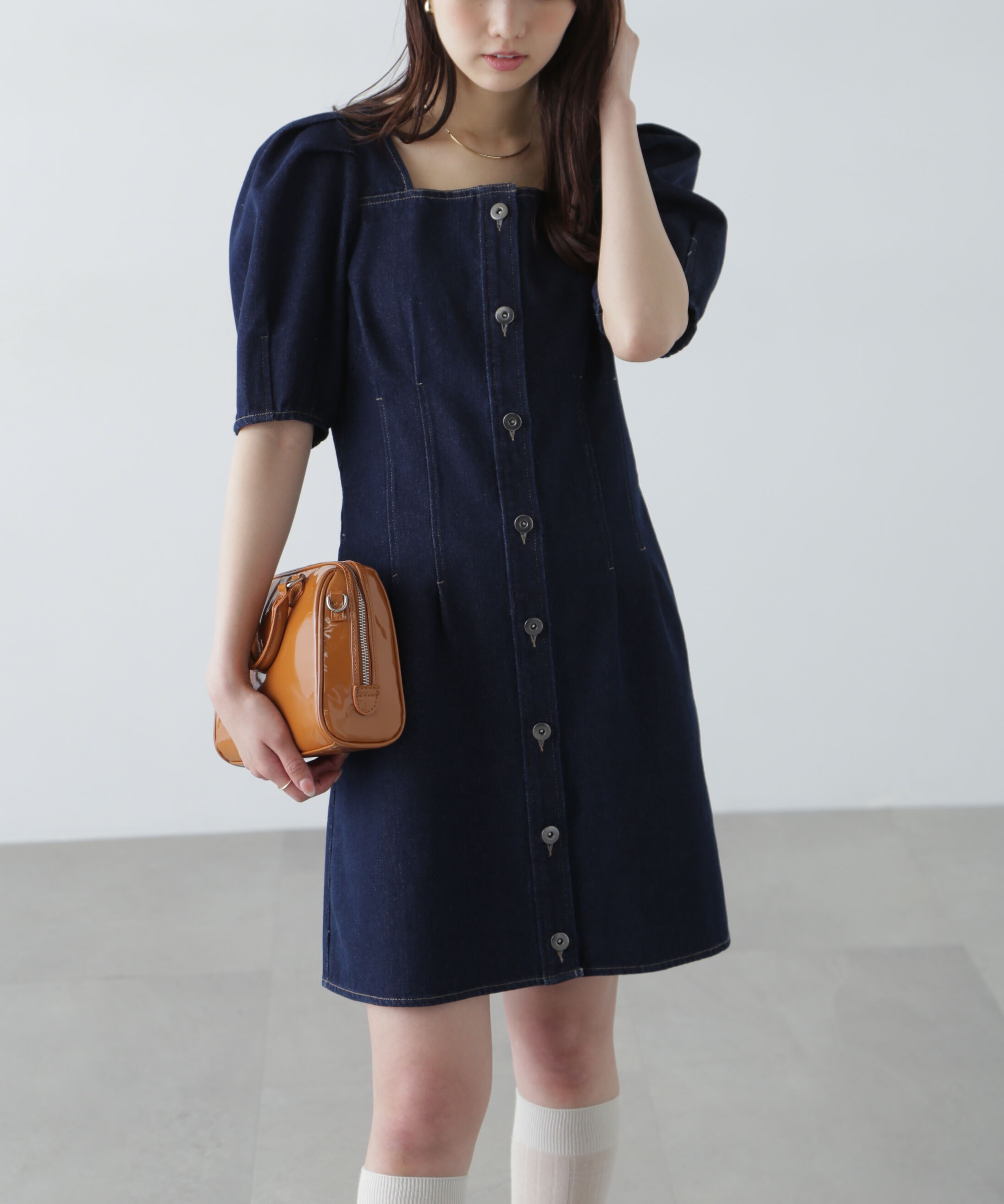  「デニムミニワンピース」|ワンピース|ワンウォッシ 1