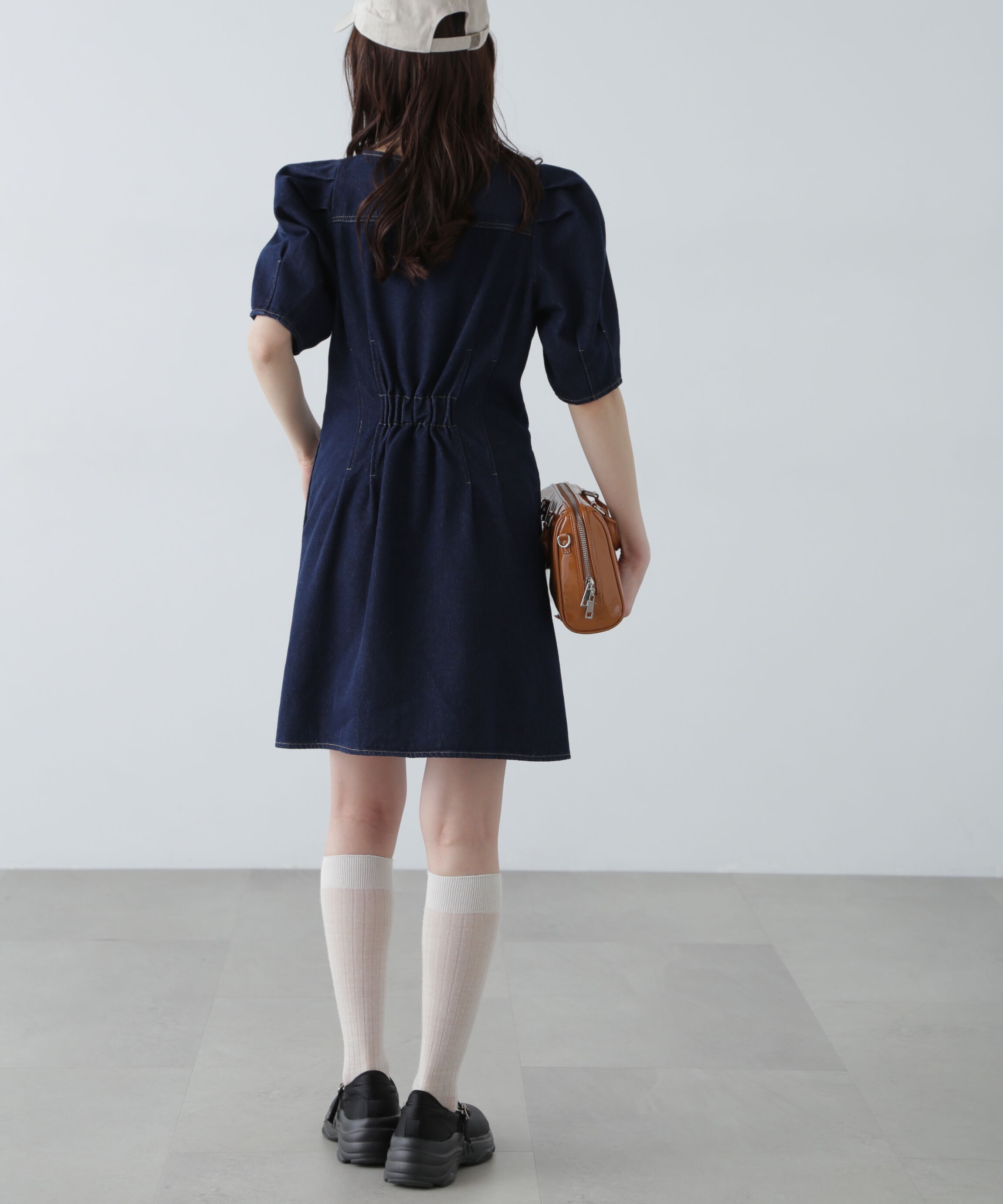  「デニムミニワンピース」|ワンピース|