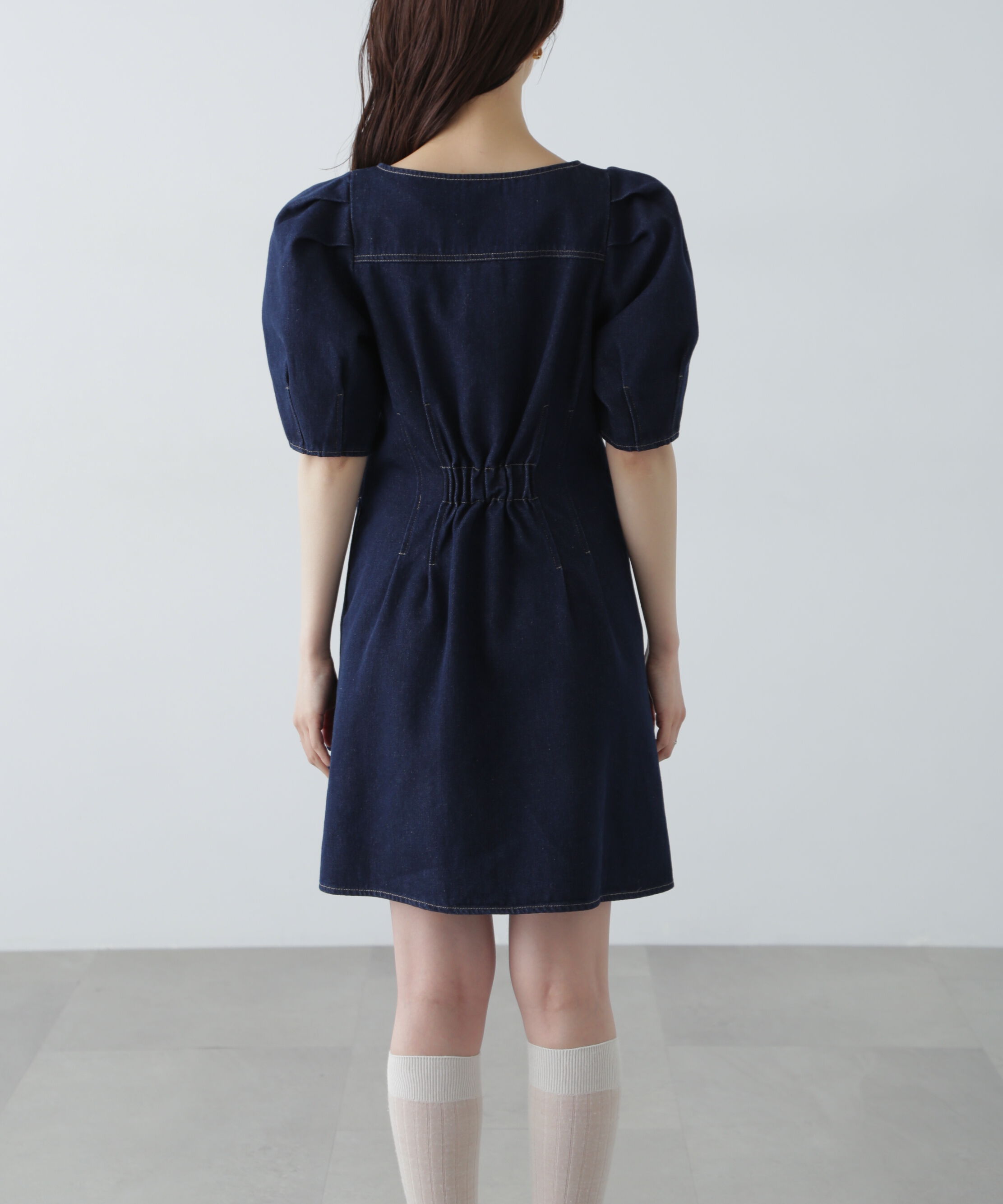  「デニムミニワンピース」|ワンピース|