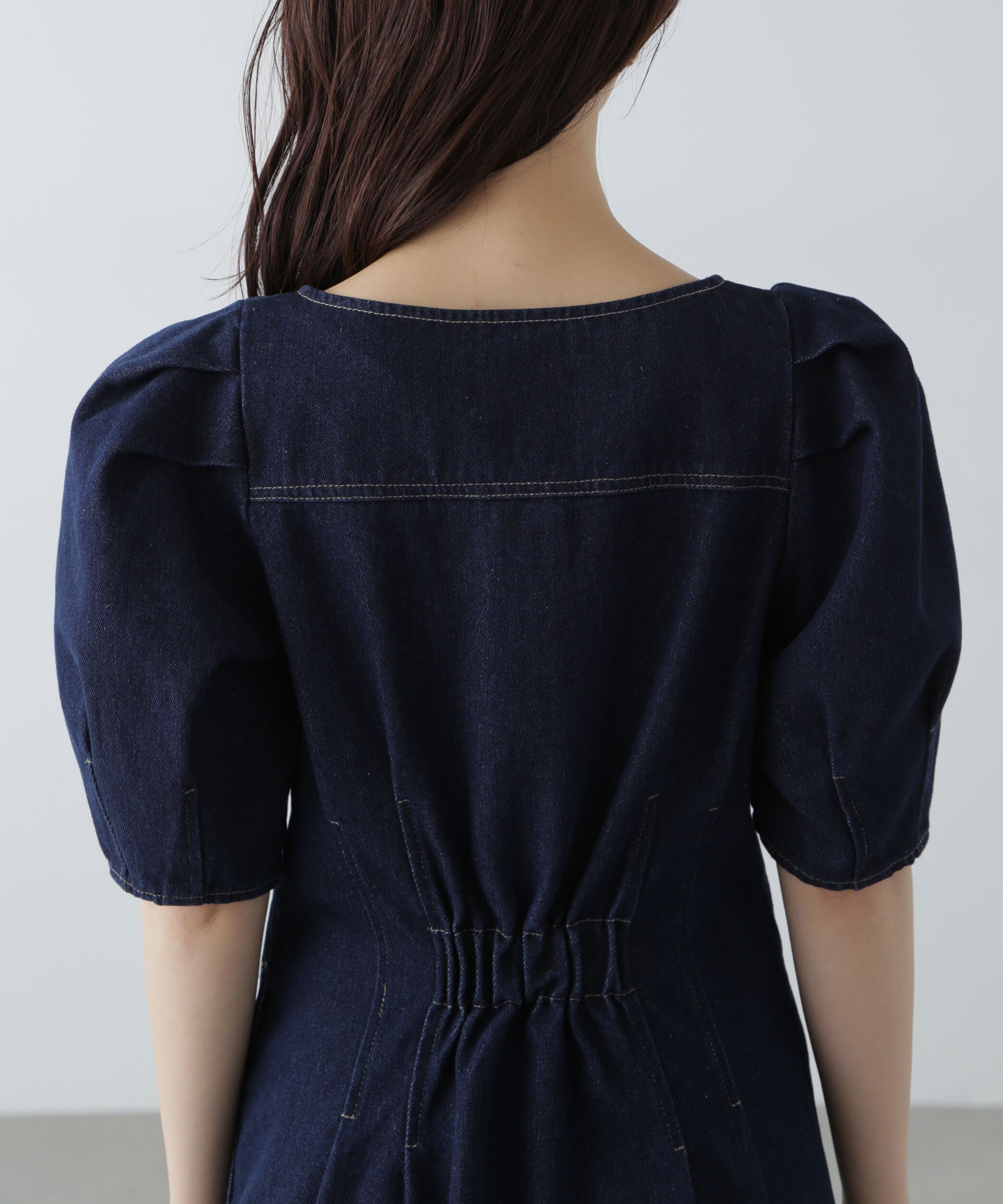  「デニムミニワンピース」|ワンピース|