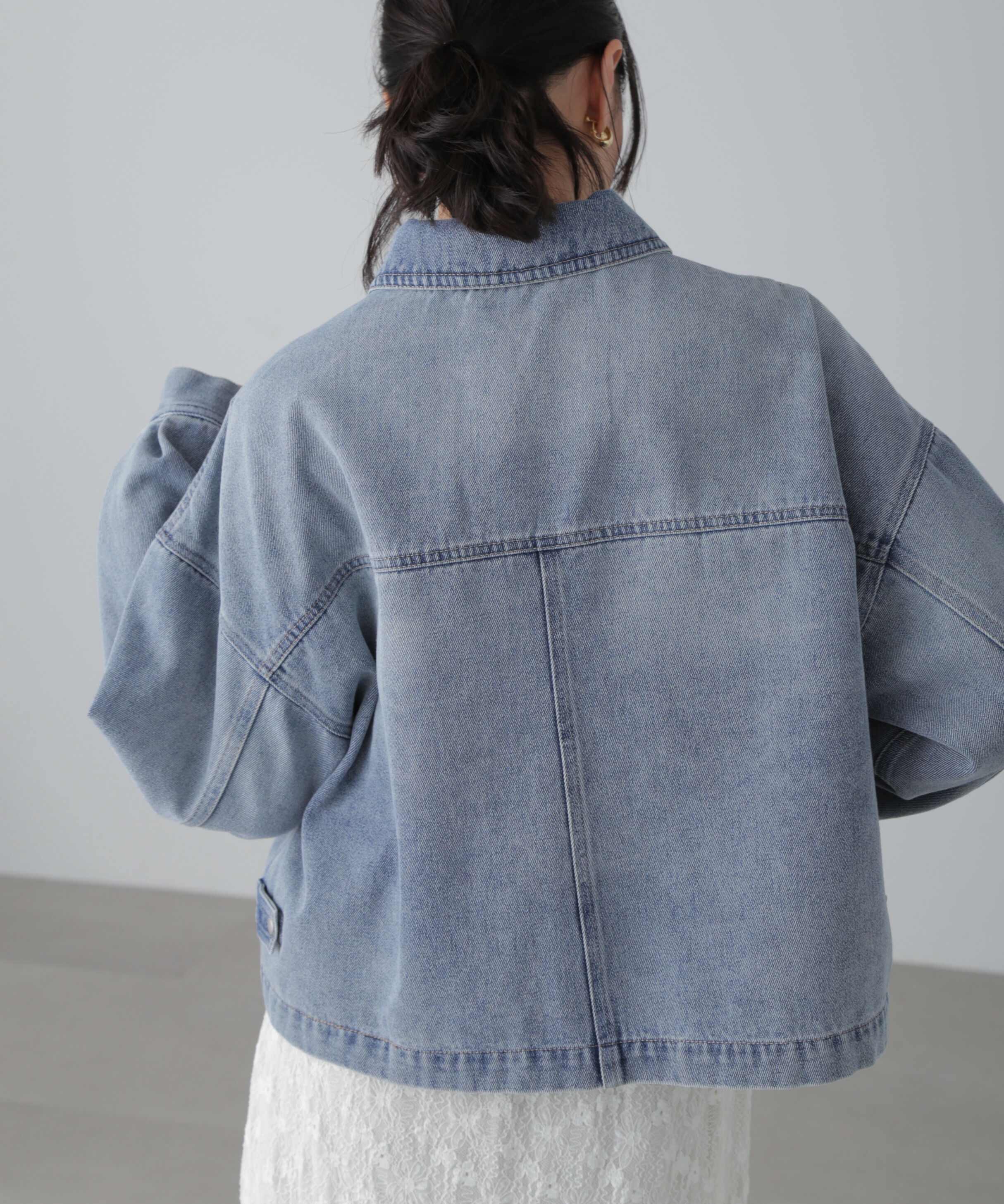  「フロントポケットショートシャツブルゾン」|ブルゾン・スタジャン|