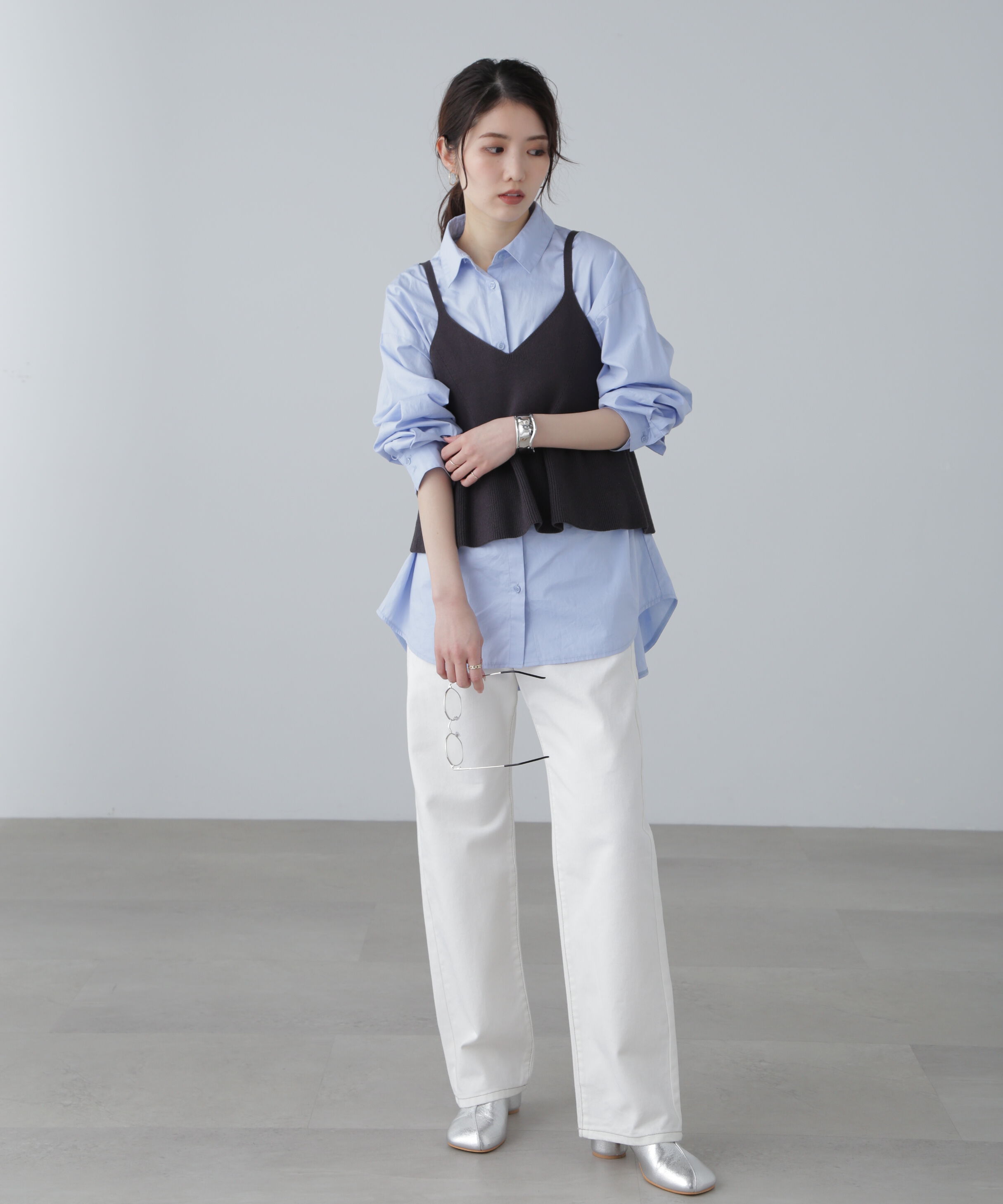  「ニットペプラムビスチェ」|ニット・セーター|