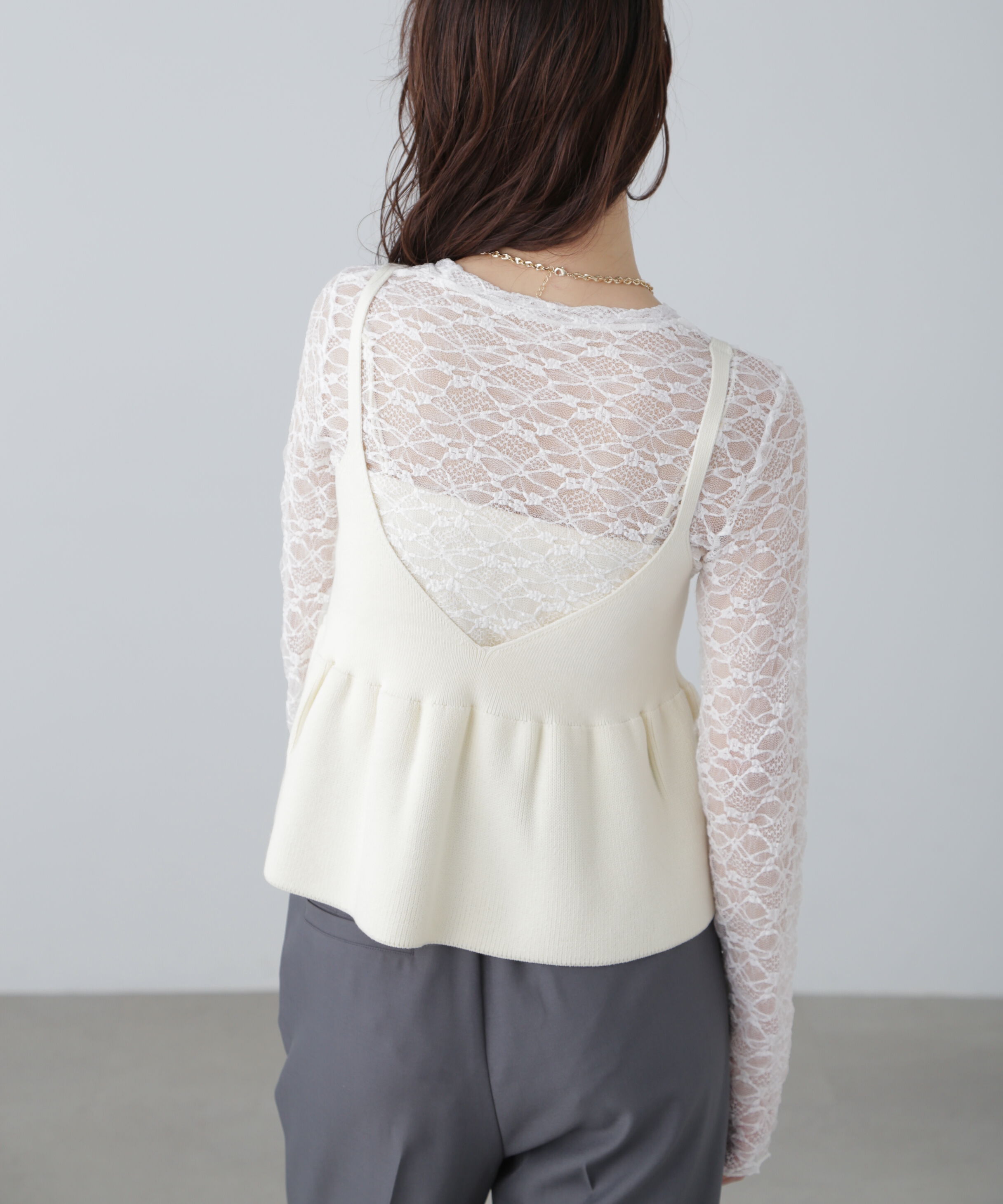  「ニットペプラムビスチェ」|ニット・セーター|