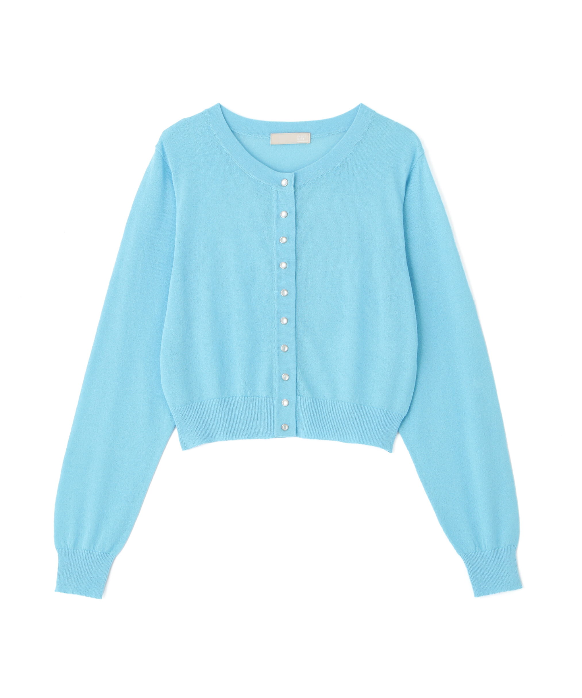  「ドットボタンクルーネックカーディガン」|ニット・セーター|